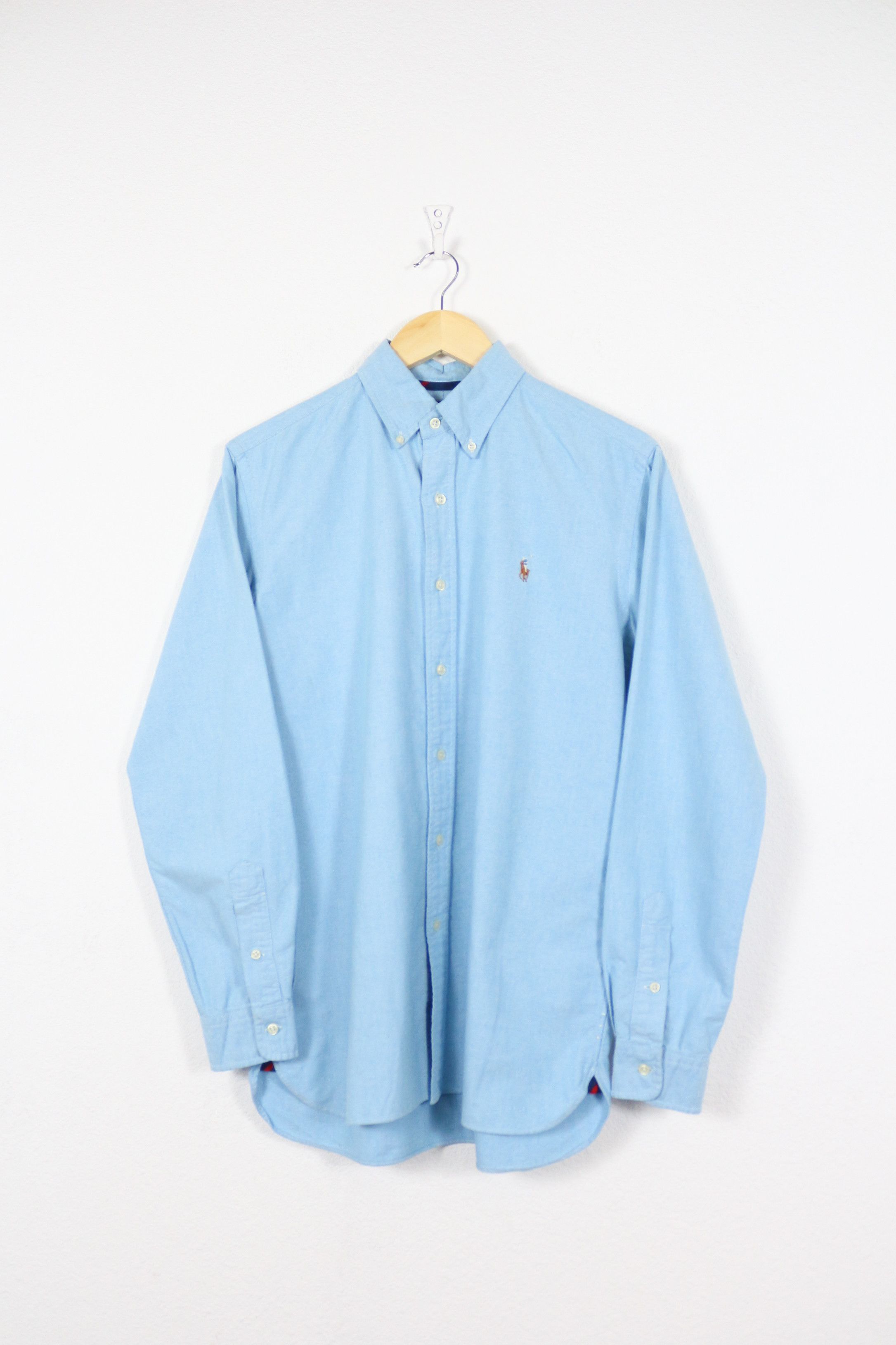 Polo Ralph Lauren × Ralph Lauren Polo Ralph Lauren Pony Logo Blue Oxford Shirt Preppy NZ Size US M / EU 48-50 / 2 - 1 Thumbnail