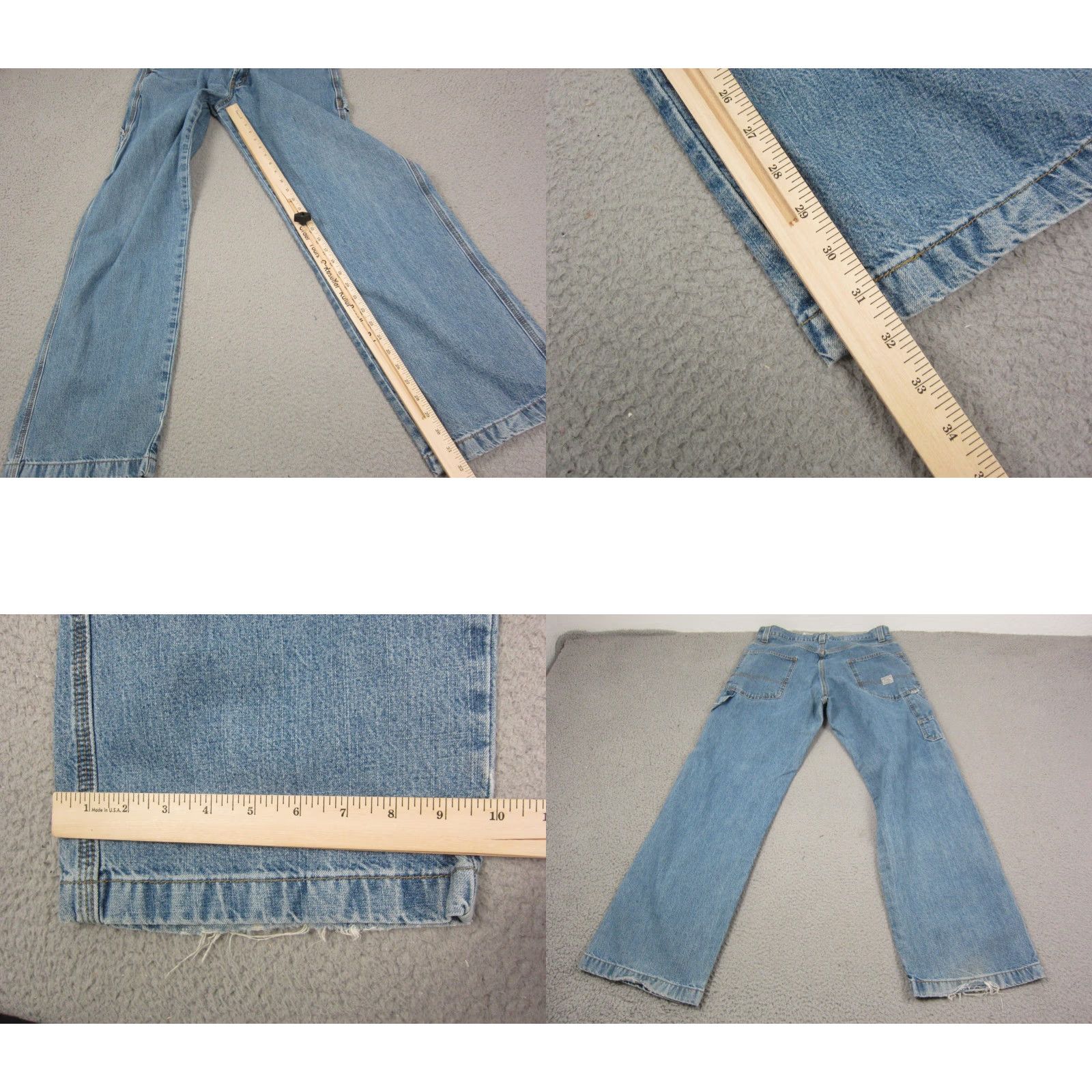 Levi's VINTAGE Levi's Jeans Mens 34x32 Blue Denim Carpenter Straight 90s 80s Baggy Pocket Zipper Button Baggy Denim Jeans Mens Regular Blue 34x32 Size US 34 / EU 50 - 9 Thumbnail