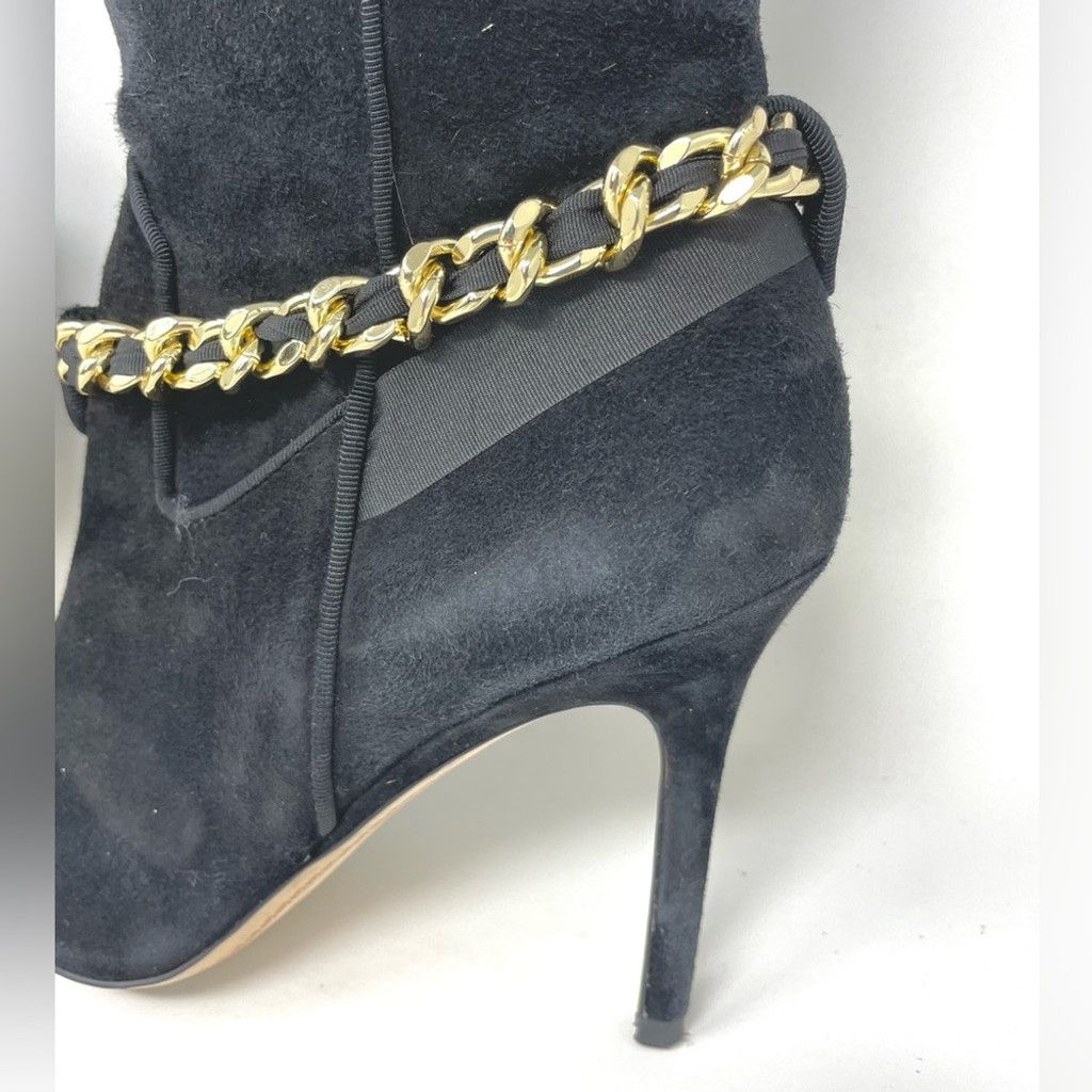 Karl Lagerfeld Karl Lagerfeld Maryam Black Suede Heeled Boots Size 7/ 37.5 Size US 7 / IT 37 - 5 Thumbnail