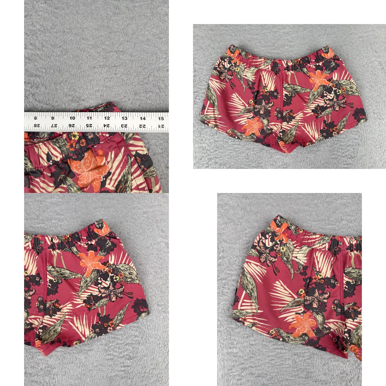 Patagonia Patagonia Shorts Women Small Red Floral Baggies Nylon Gym Run Workout Casual 2.5 Size 28" / US 6 / IT 42 - 9 Thumbnail