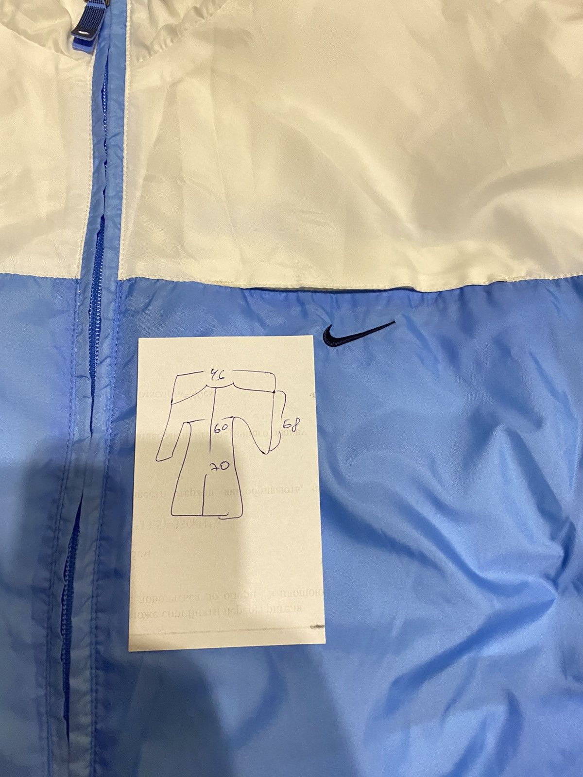 Vintage Vintage 90s Nike Blue White Nylon Zip-Up Track Jacket Y2K Size US L / EU 52-54 / 3 - 7 Thumbnail