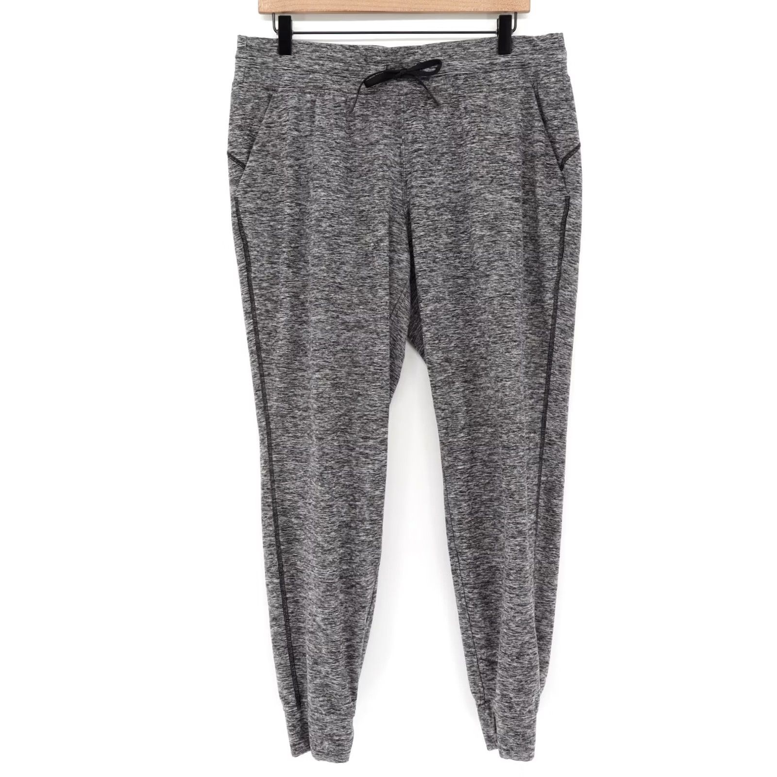 Lululemon Lululemon Women's Ready To Rulu Fleece Jogger Heathered Gray Black Gym Sz 12 Size 34" / US 12 / IT 48 - 2 Thumbnail