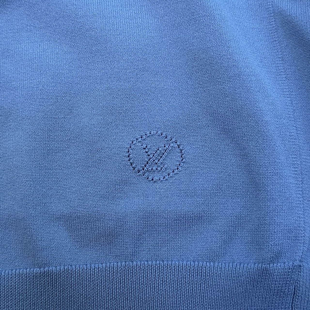 Louis Vuitton Louis Vuitton blue logo short-sleeved knit shirt Size S / US 4 / IT 40 - 4 Thumbnail