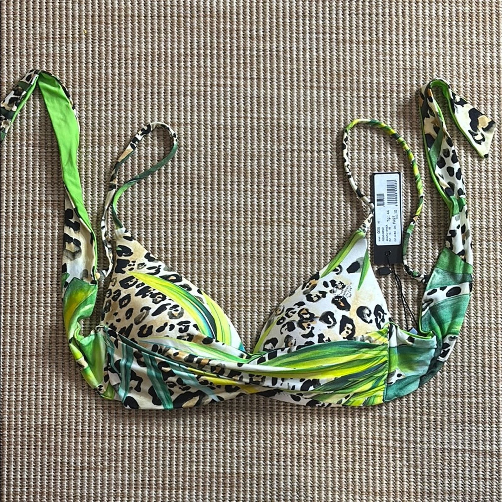 Blumarine NWT Blumarine Vibrant Green and Animal Print Bikini Size M Size ONE SIZE - 7 Thumbnail