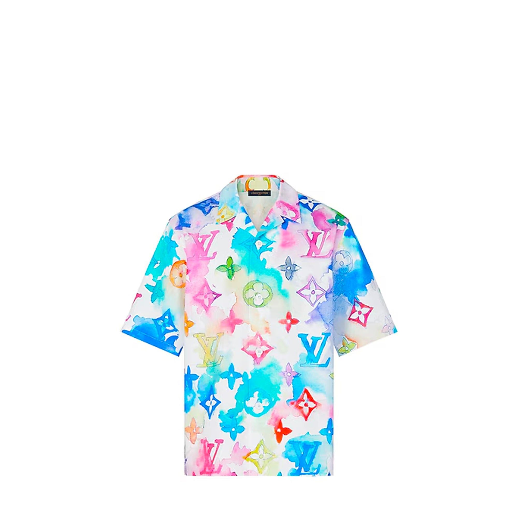 Louis Vuitton LOUIS VUITTON - Louis Vuitton Monogram Aquarelle shirt in multicolored cotton (M) Size US M / EU 48-50 / 2 - 1 Thumbnail