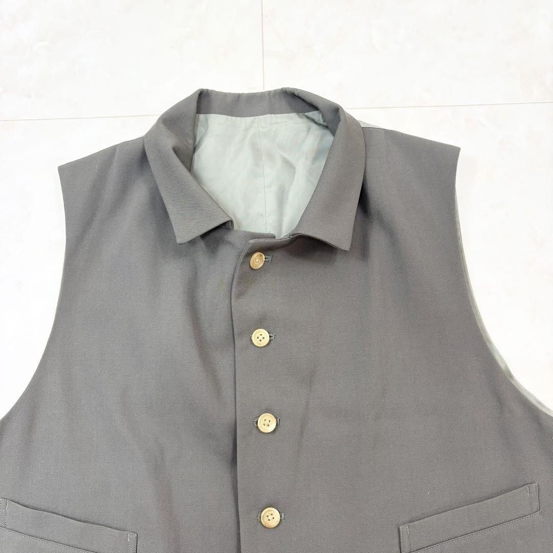 Yohji Yamamoto Yohji Yamamoto Pour Homme 80s Wool Gabardine Gilet Size US M / EU 48-50 / 2 - 4 Thumbnail