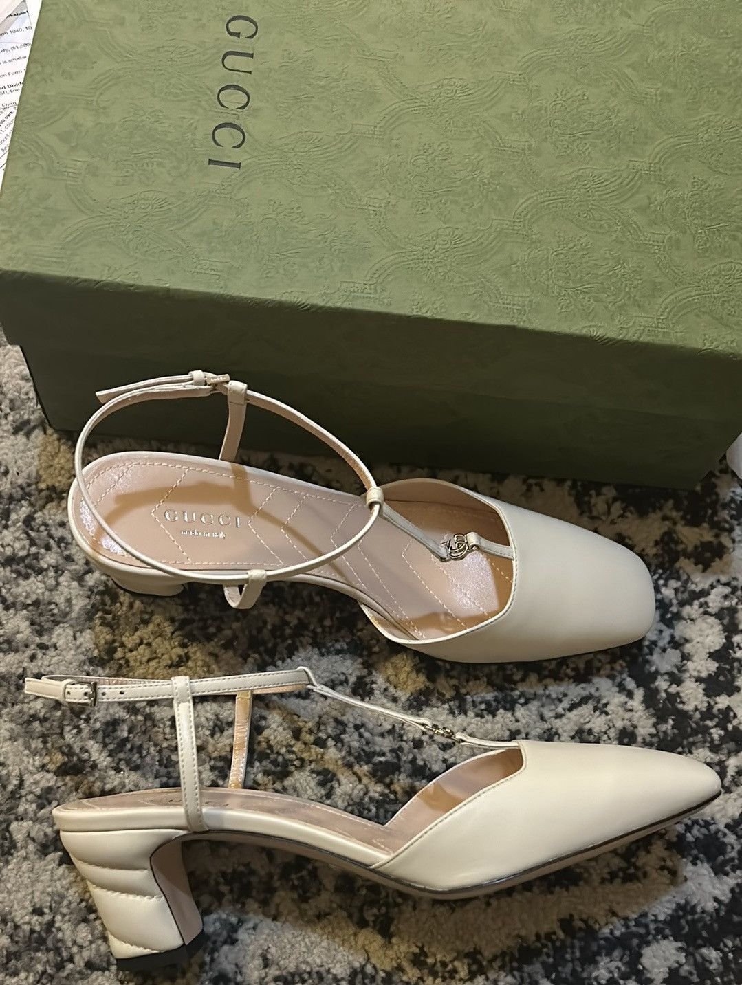 Gucci Gucci Petite GG Slingback Pump size 38.5 Size US 8.5 / IT 38.5 - 3 Thumbnail