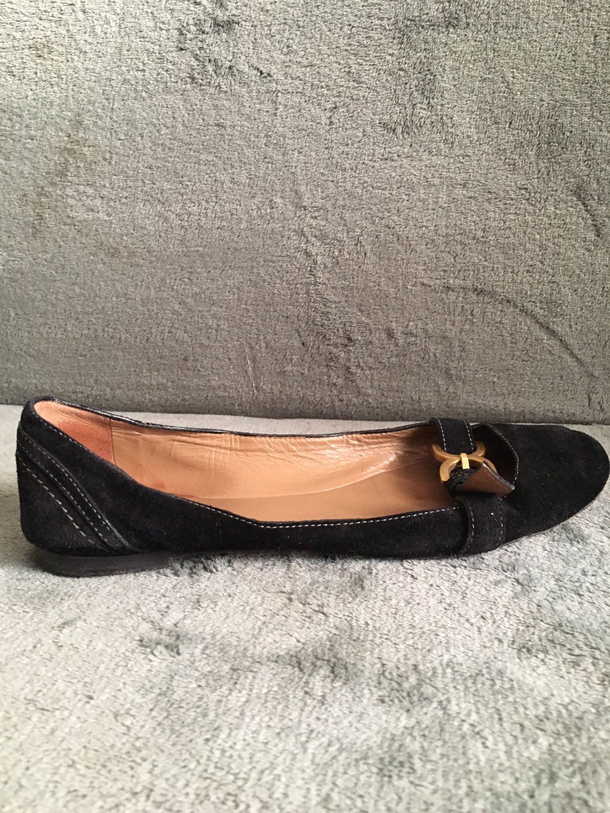 Chloe CHLOE Suede Black Flats Pumps EU 37 Size US 7 / IT 37 - 7 Thumbnail