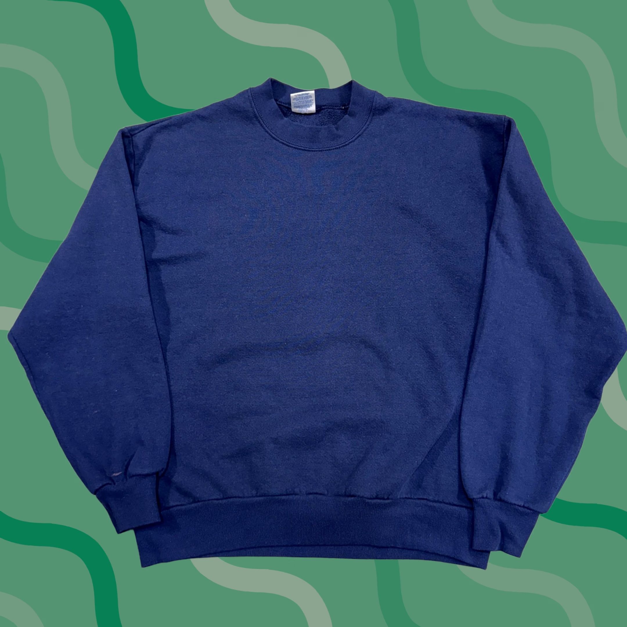 Jerzees VINTAGE Jerzees Sweatshirt Mens L Crewneck 90s solid Blue Streetwear Essential Sweatshirt Pullover Mens Blue 90s Jerzees Shirt Size US L / EU 52-54 / 3 - 1 Thumbnail