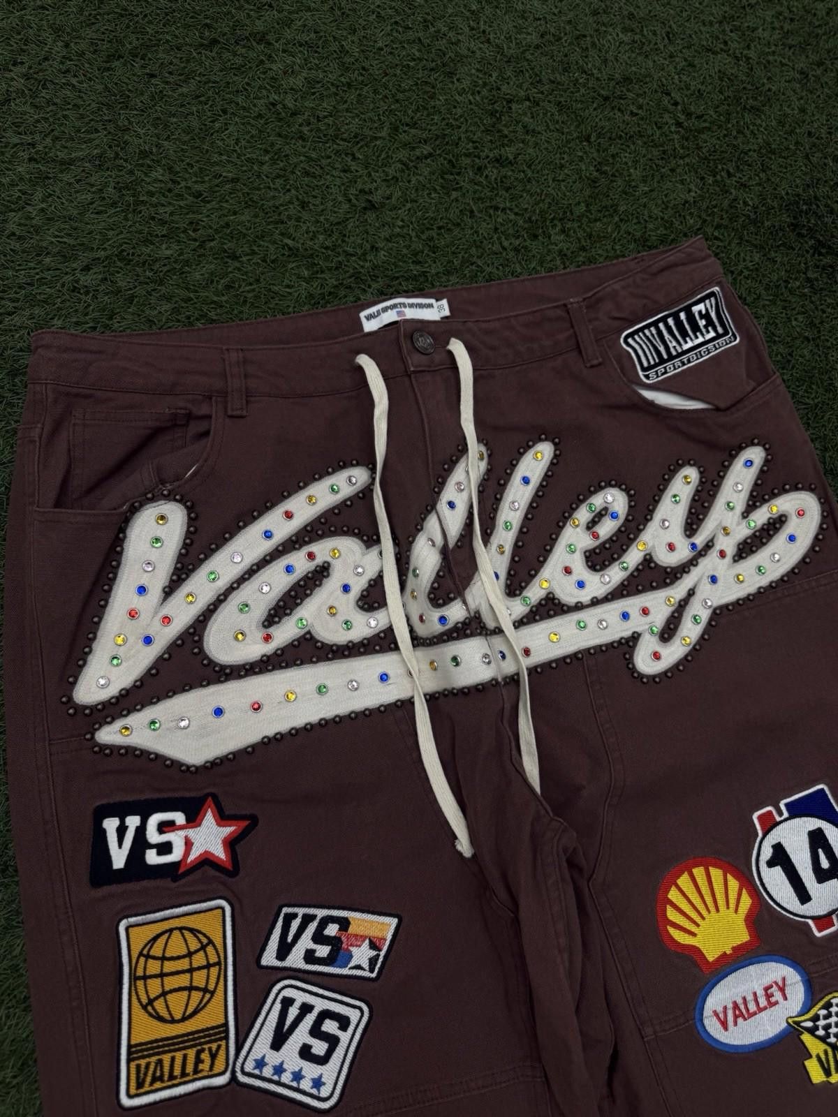 Vale Valley Baggy Patchwork Denim Brown Jeans Size 38 (NEW) Size US 38 / EU 54 - 4 Thumbnail