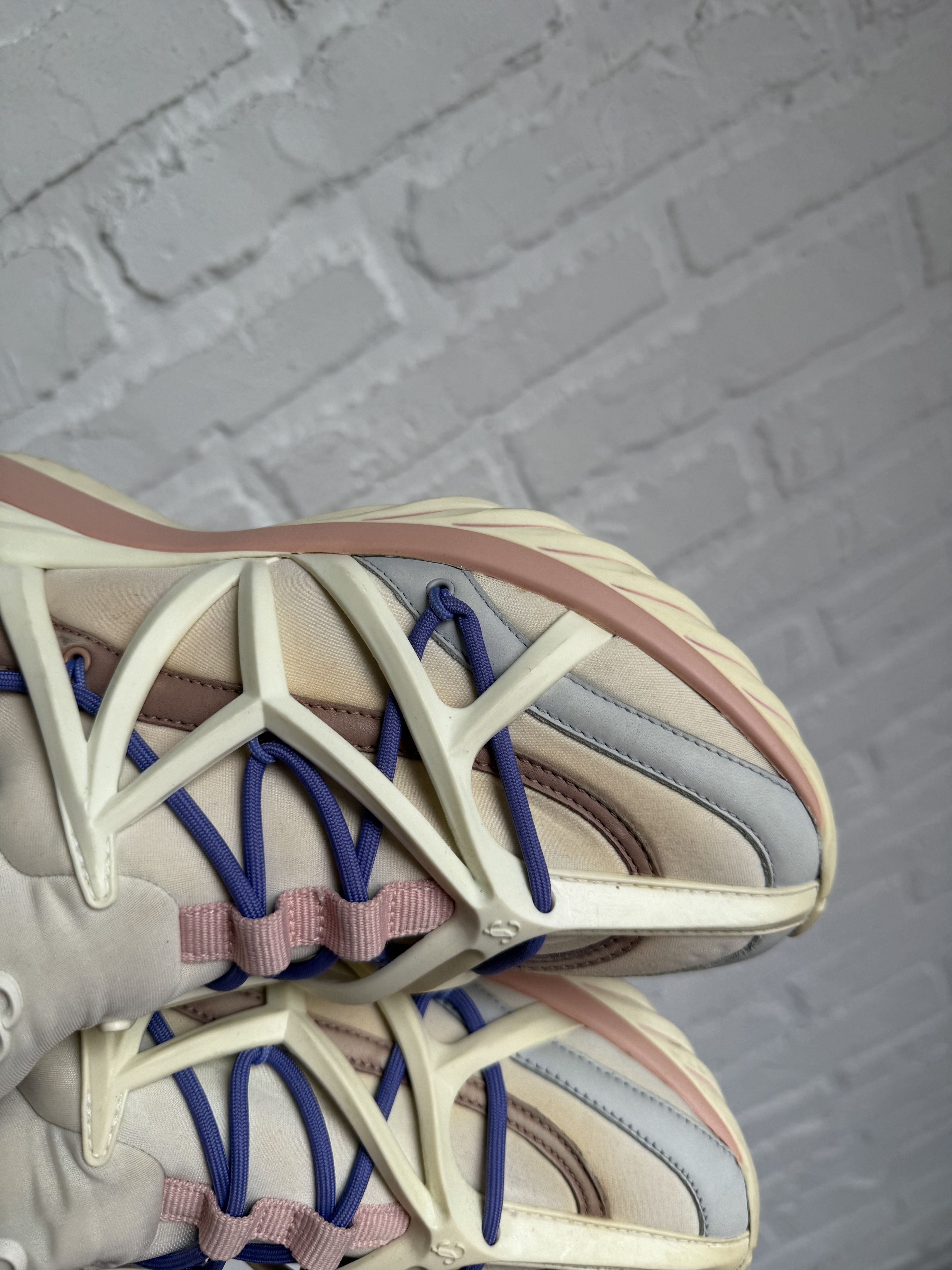 Jimmy Choo Jimmy Choo Cosmos Sneakers Pastel Cream Pink Futuristic Size US 6 / IT 36 - 19 Thumbnail