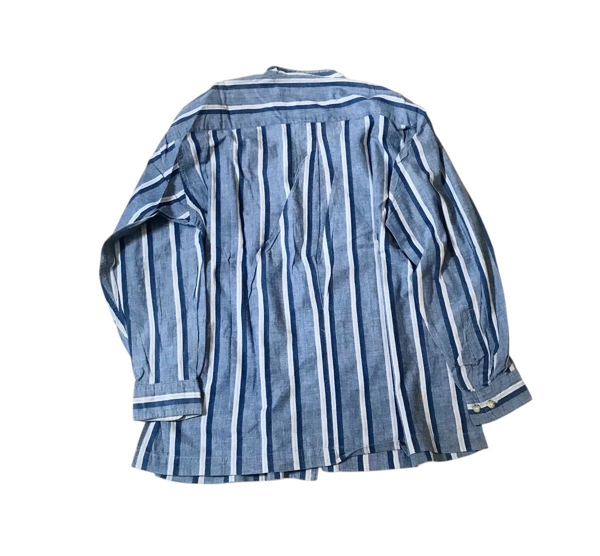 Issey Miyake Vintage issey miyake im striped collarless shirt Size US M / EU 48-50 / 2 - 6 Thumbnail