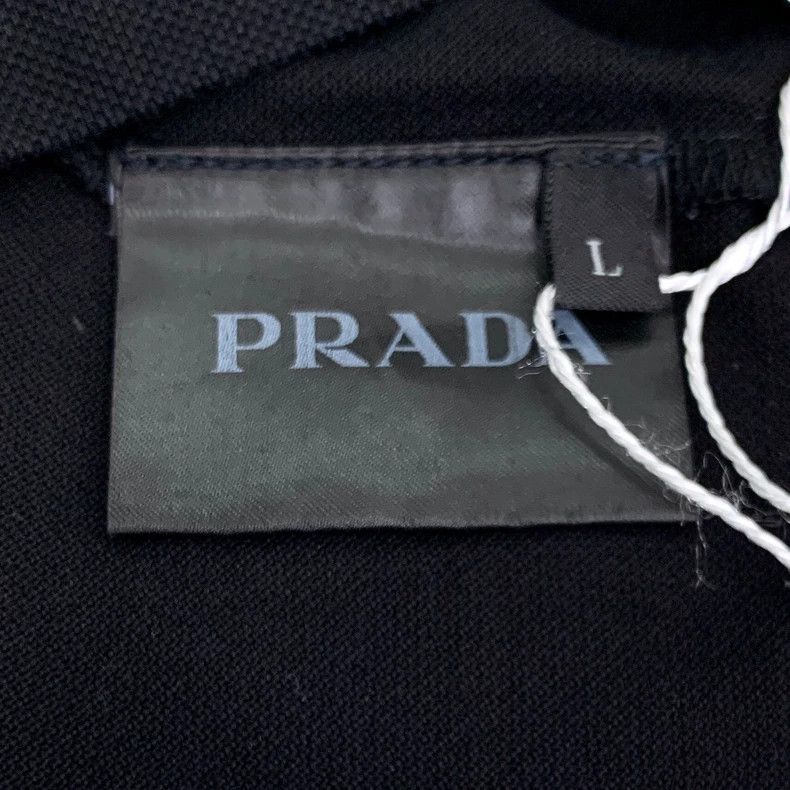 Prada Prada Black cotton striped pullover short-sleeved Polo shir Size US L / EU 52-54 / 3 - 6 Thumbnail