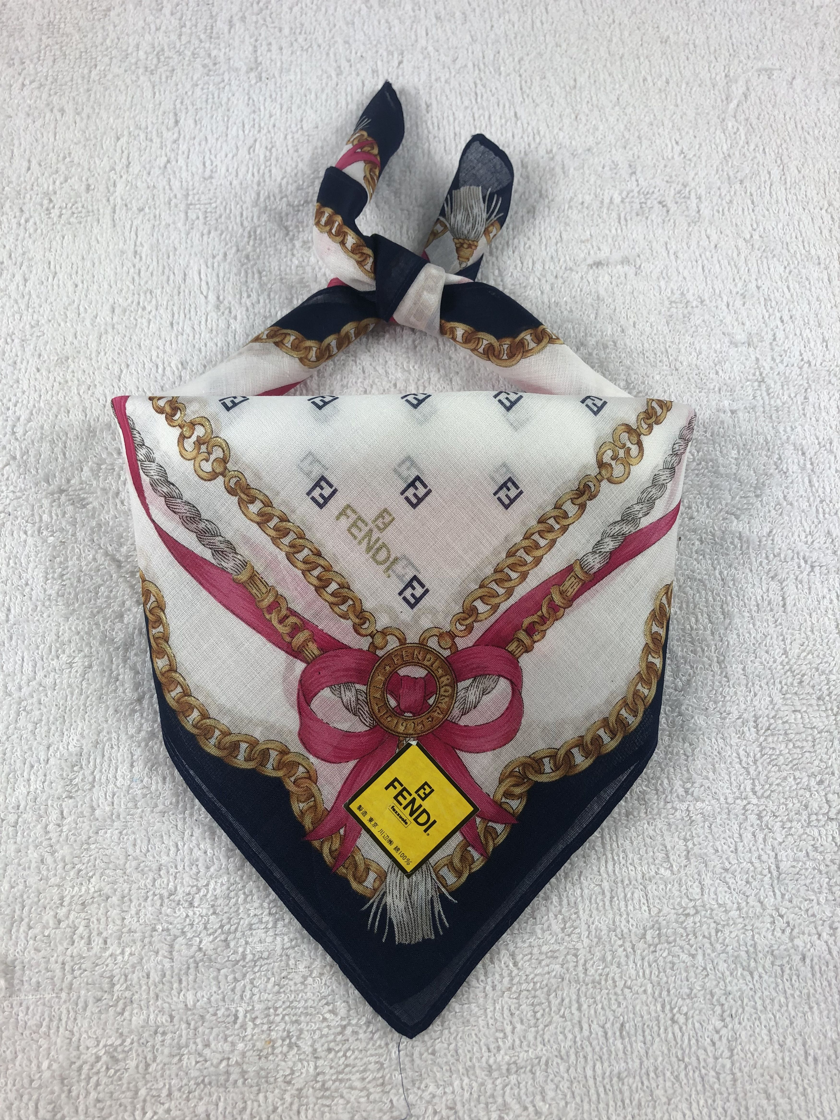 Vintage Vintage Fendi Handkerchief / Bandana / Neckerchief A1294 Size ONE SIZE - 1 Thumbnail