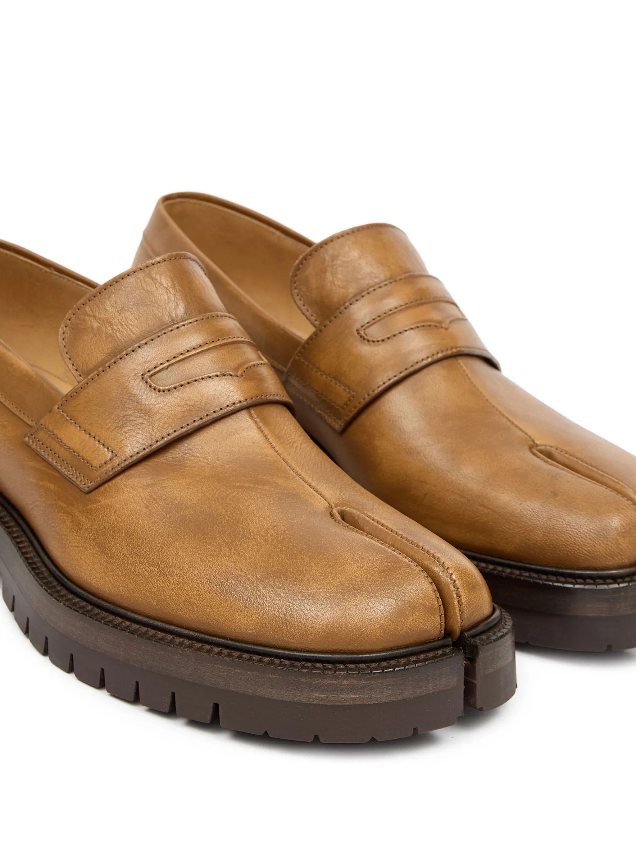 Maison Margiela o1w1db10526 Tabby Leather Loafers in Brown Size US 9 / EU 42 - 4 Thumbnail