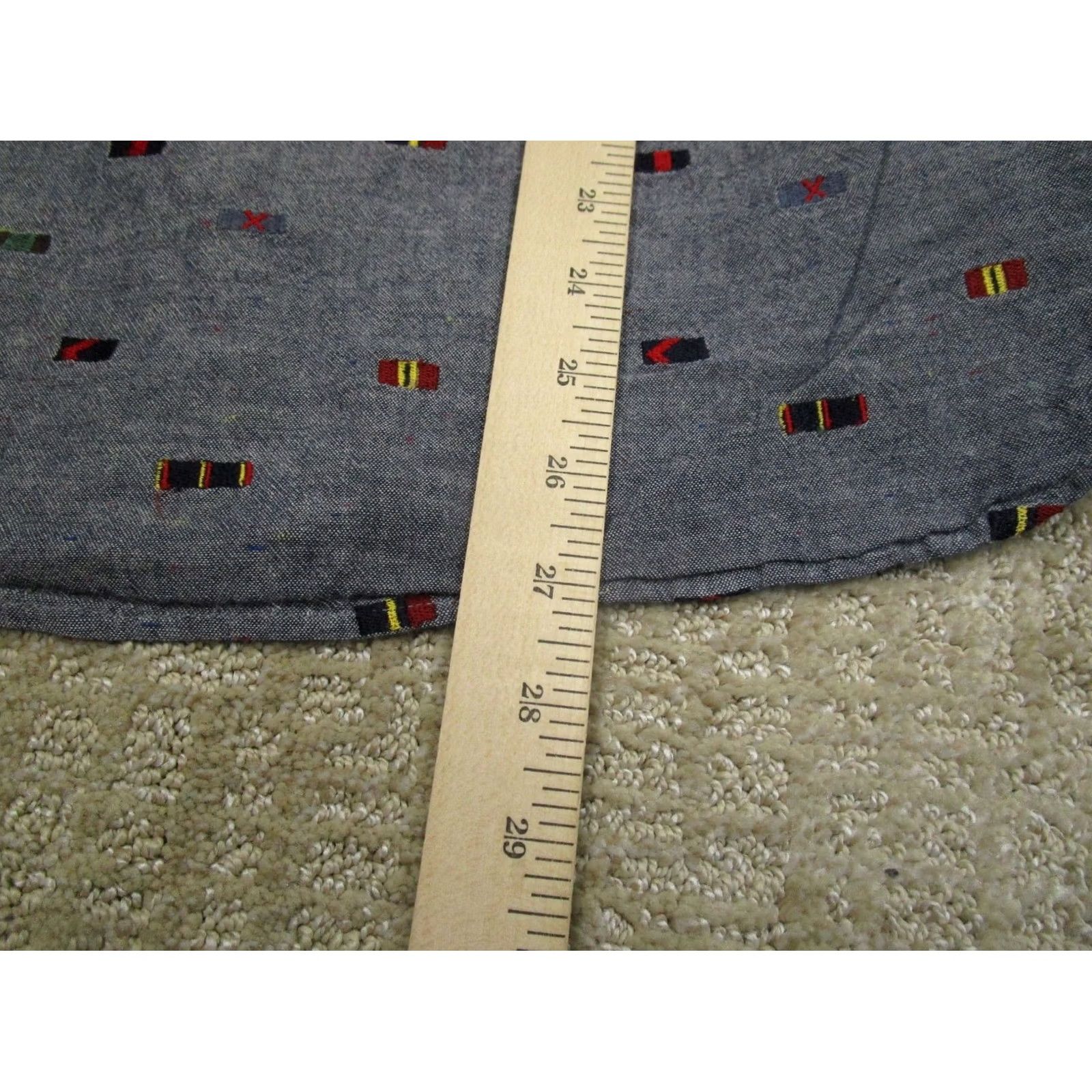 Barbour Barbour Beacon Brand Button-Down Shirt Men L Gray Long Sleeve Cotton Geometric Logo AOP Pattern Casual Shirt Size US L / EU 52-54 / 3 - 6 Thumbnail
