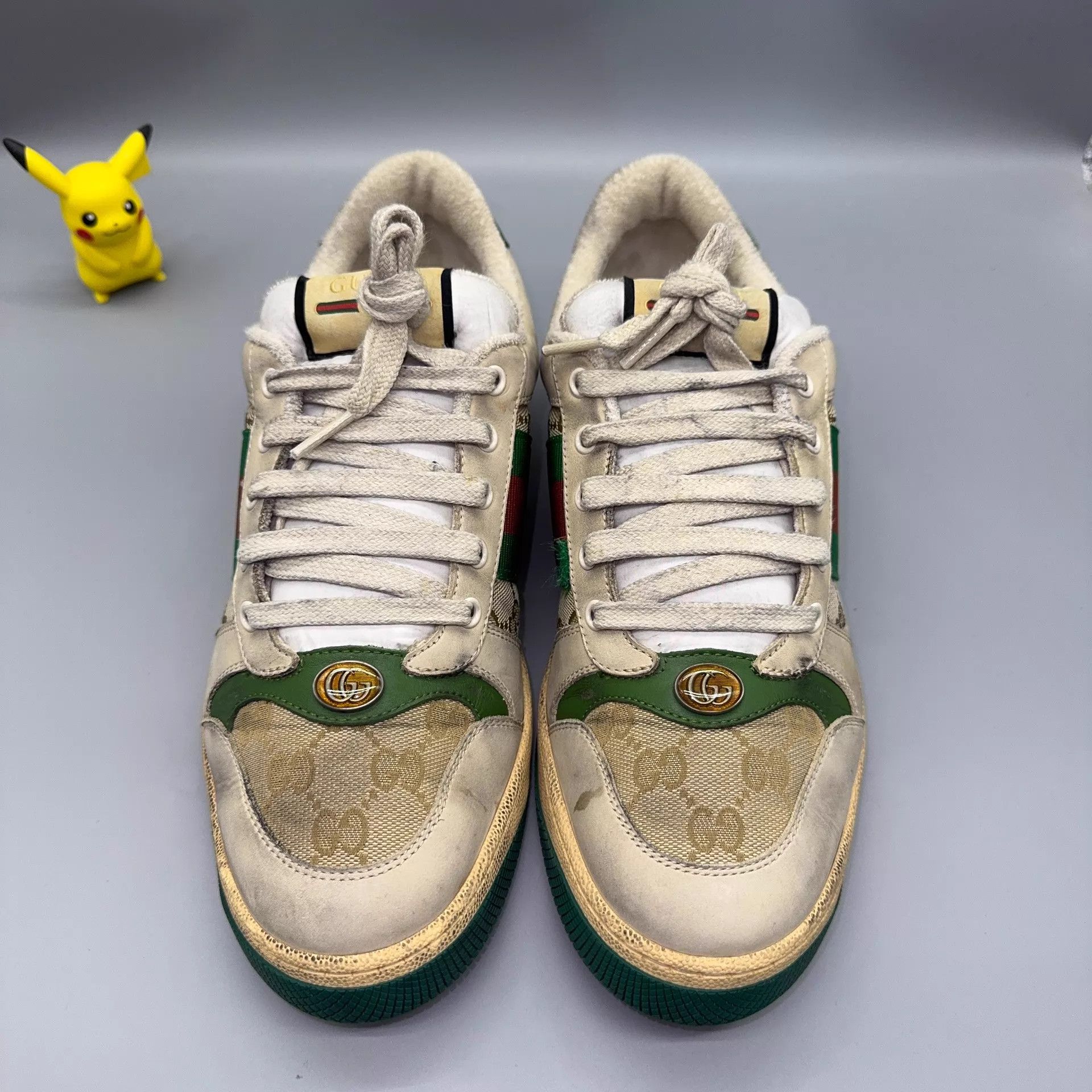 Gucci GUCCI Screener GG Enamel Green Sneaker Size US 10.5 / EU 43-44 - 2 Thumbnail