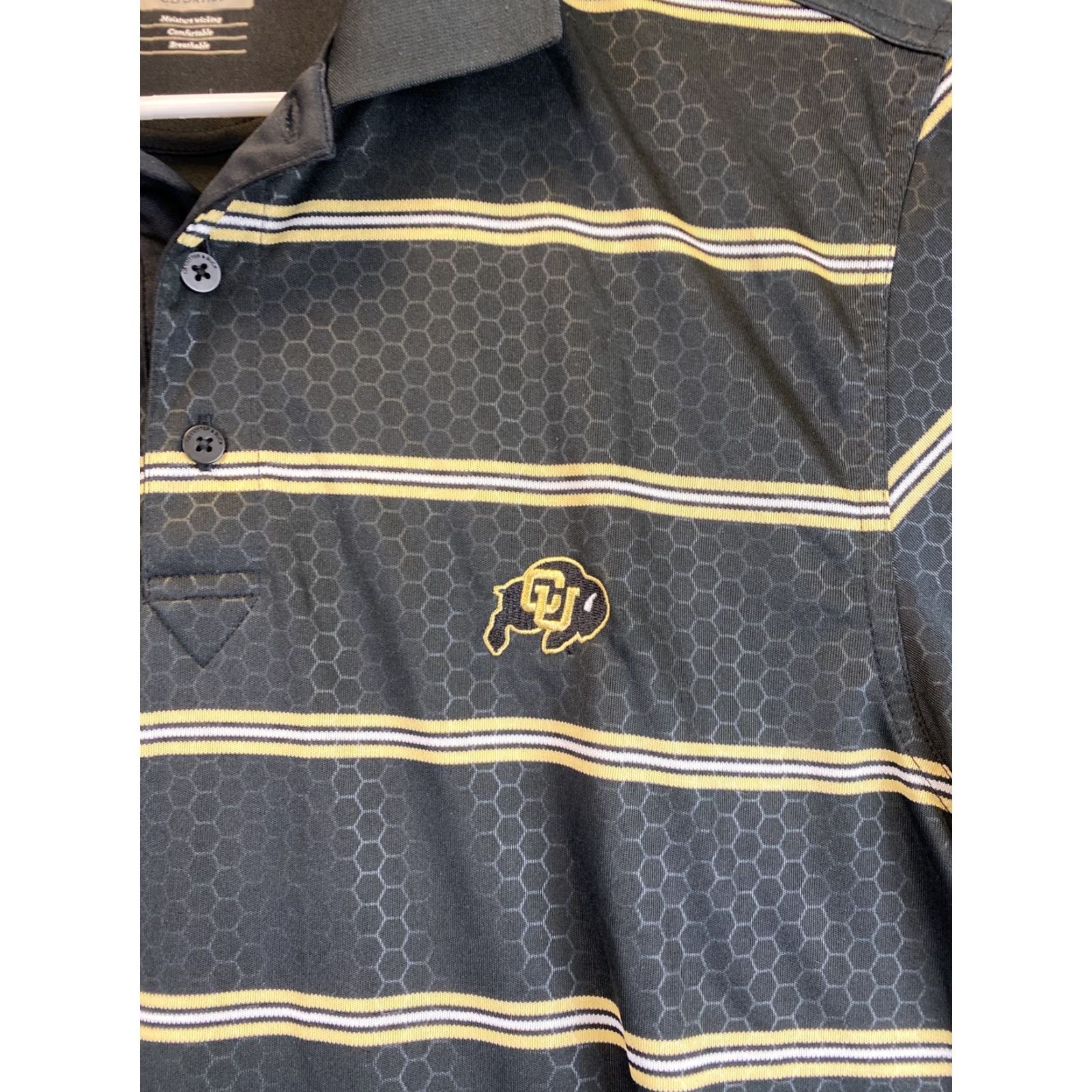 Cutter & Buck Cutter & Buck Polo Shirt Men's Country Club Short Sleeve Breathable Striped Sports Golf S Black Multicolor Shirt Mens Size US S / EU 44-46 / 1 - 2 Thumbnail