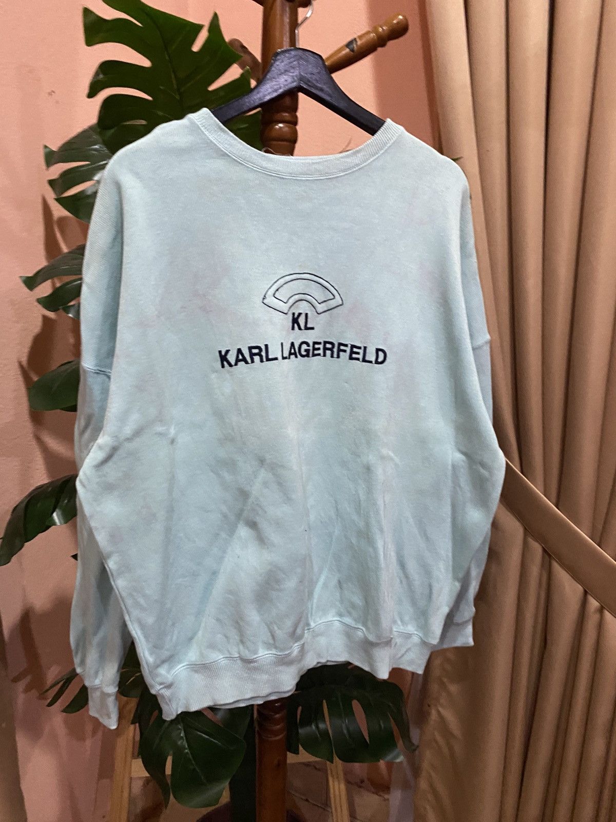 Karl Lagerfeld Vintage Karl Lagerfeld Light Blue Sweatshirt – 2010s Era Size US L / EU 52-54 / 3 - 3 Thumbnail