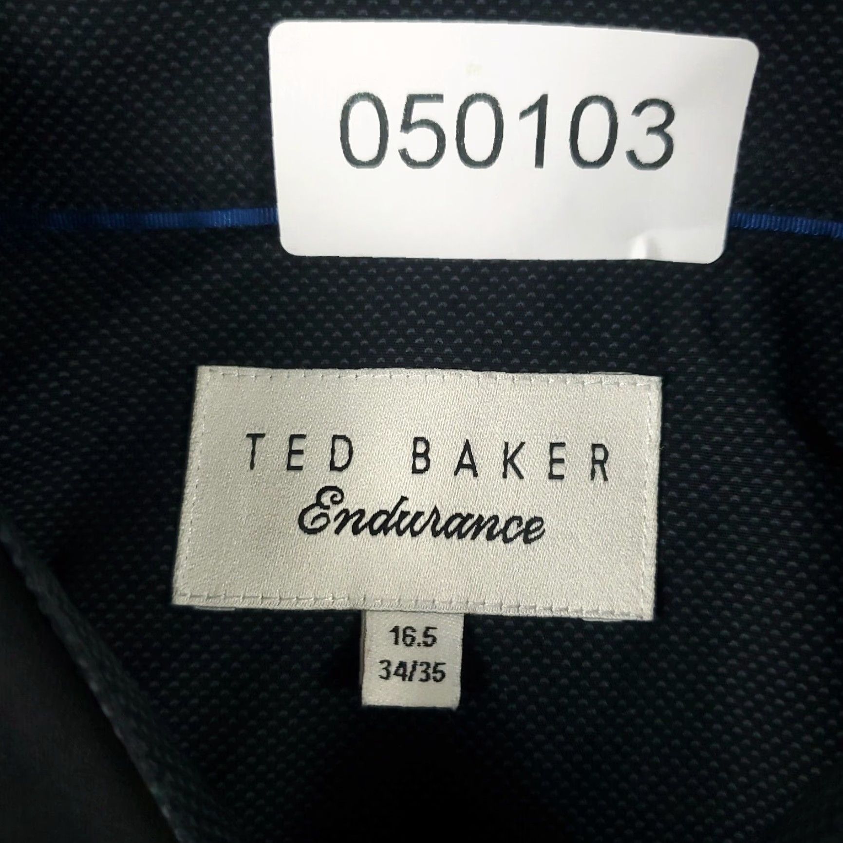 Ted Baker TED BAKER LONDON Dress Shirt Mens 16.5 Black Button Up Long Sleeve Adult Regular 16.5 Black Classic Modern Mens Size 42R - 6 Thumbnail