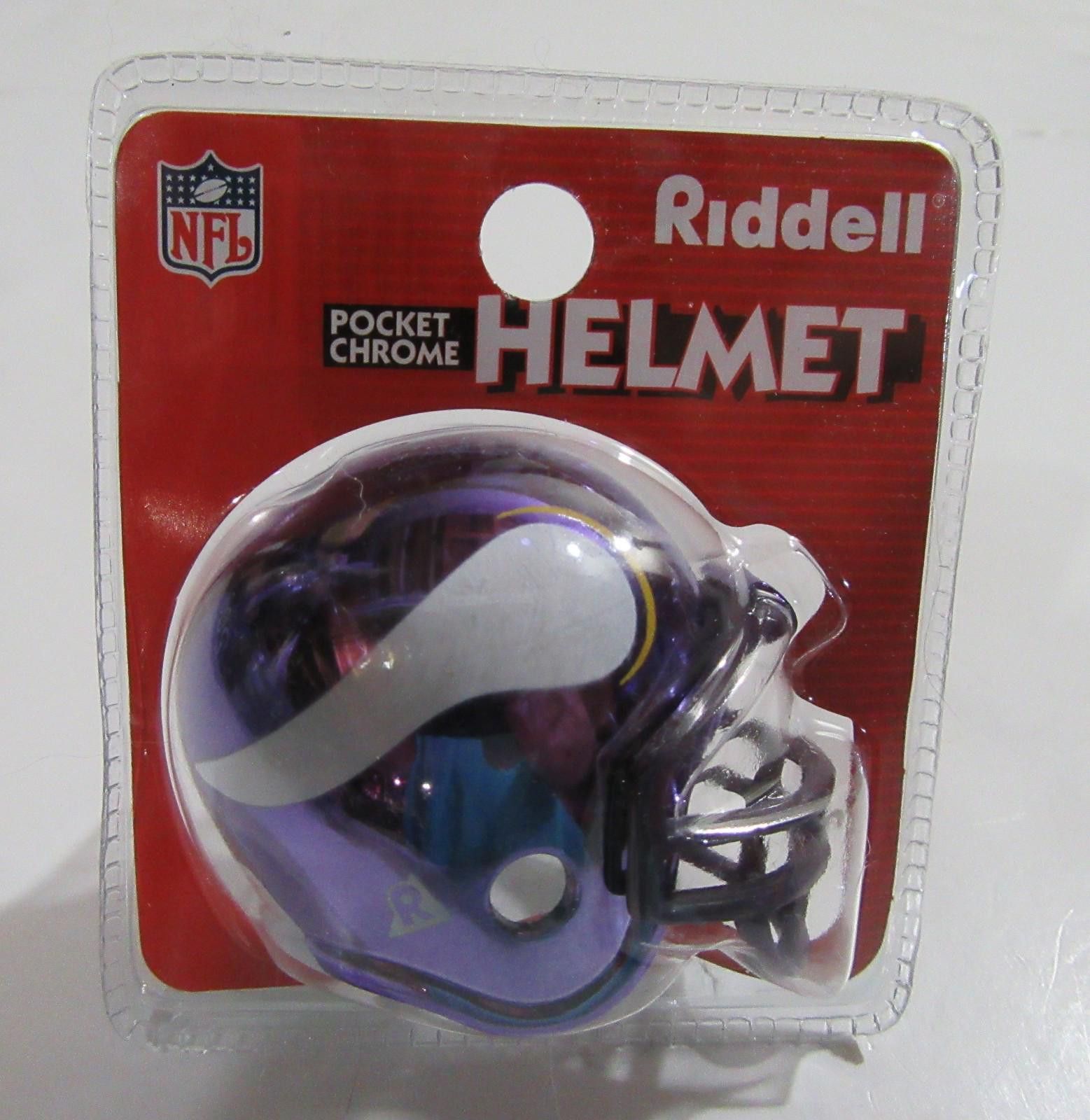 Riddell Riddell Pocket Pro Football Helmet Minnesota Vikings Chrome Size ONE SIZE - 1 Thumbnail