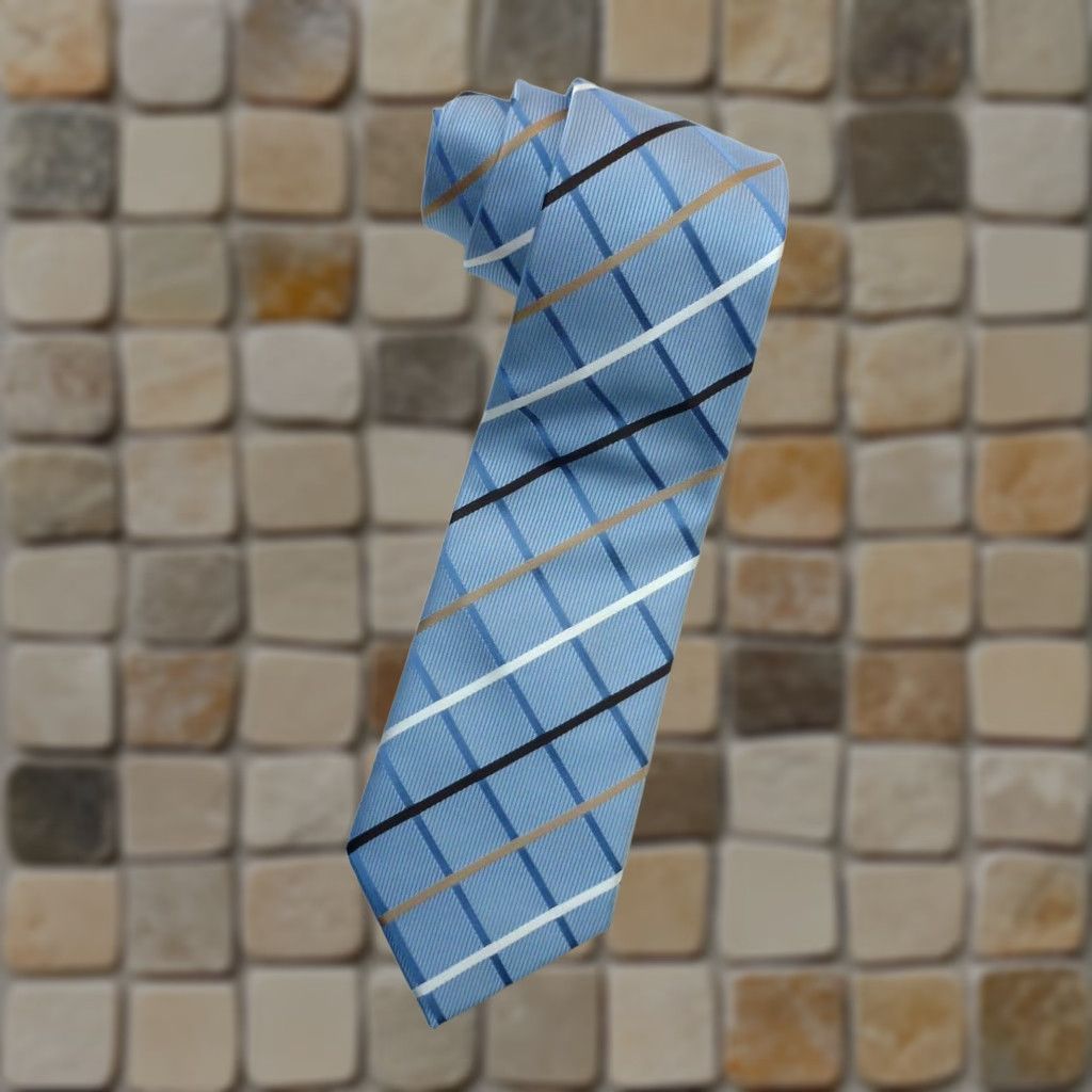 Vintage VINTAGE Donald J. Trump Signature Collection Silk Tie Plaid Mens Tie Blue 56.5" 3.75" Short 100% Silk Designer American Preppy Size ONE SIZE - 1 Thumbnail