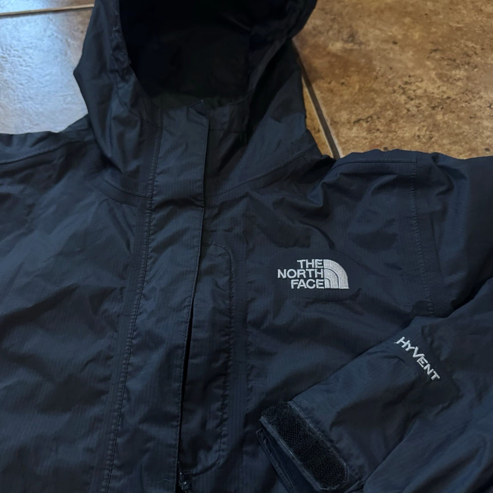 The North Face The North Face Jacket Womens S Black HyVent Full Zip Hooded Nylon Rain Shell Size S / US 4 / IT 40 - 3 Thumbnail