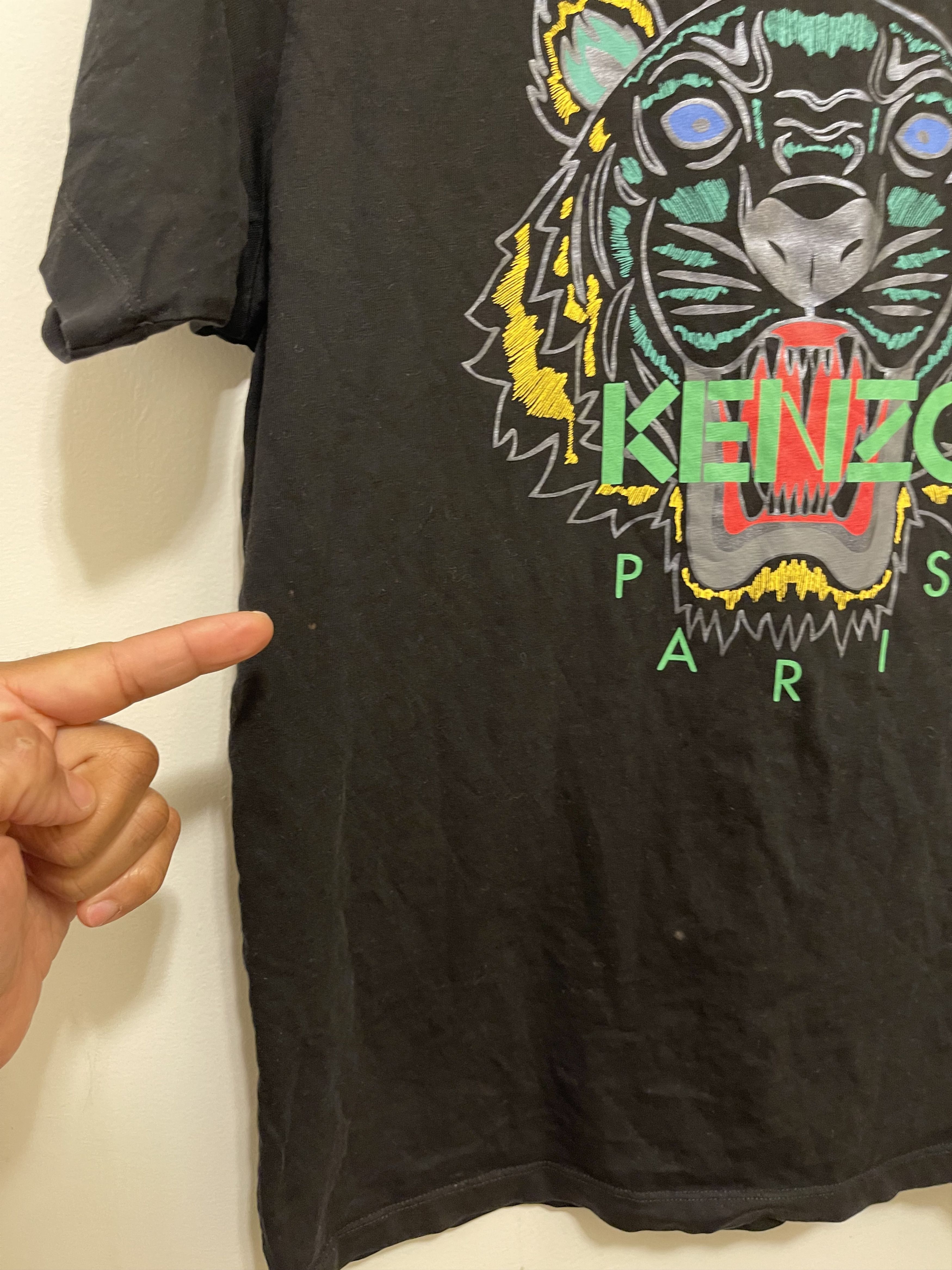 Kenzo KENZO PARIS BLACK TEE TIGER PRINT LOGO Size US M / EU 48-50 / 2 - 16 Thumbnail