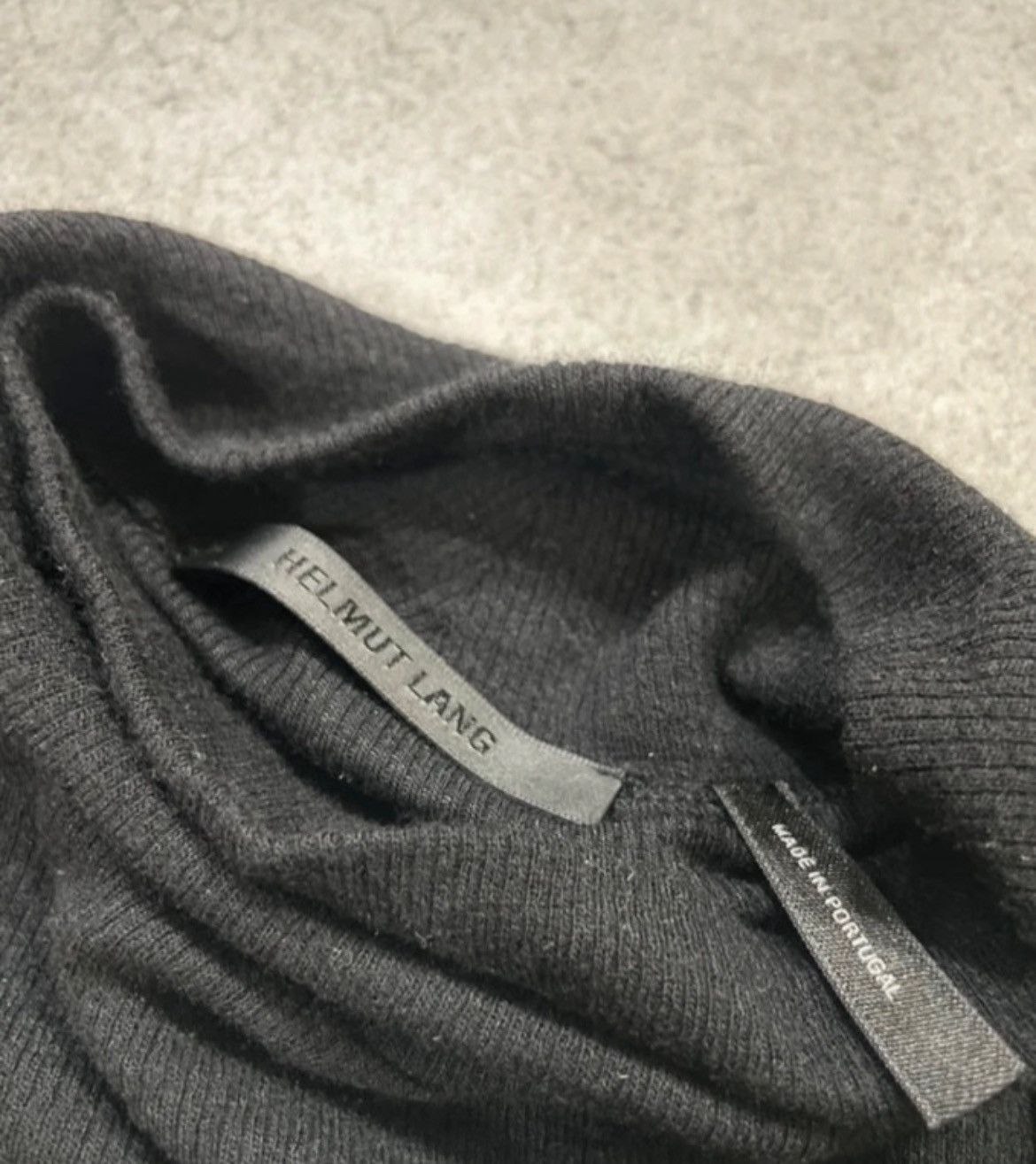 Helmut Lang 2000s Y2K vintage plain black Nomcore Helmut lang Turtleneck Size S / US 4 / IT 40 - 3 Thumbnail