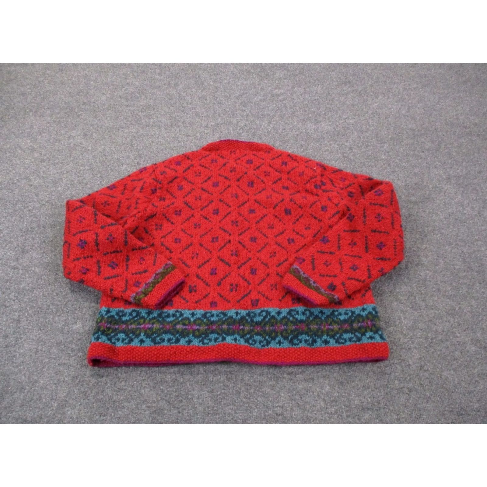 Vintage Arancrafts Sweater Jacket Women XL Merino Wool Ireland Nordic Style Cardigan Size XL / US 12-14 / IT 48-50 - 7 Thumbnail