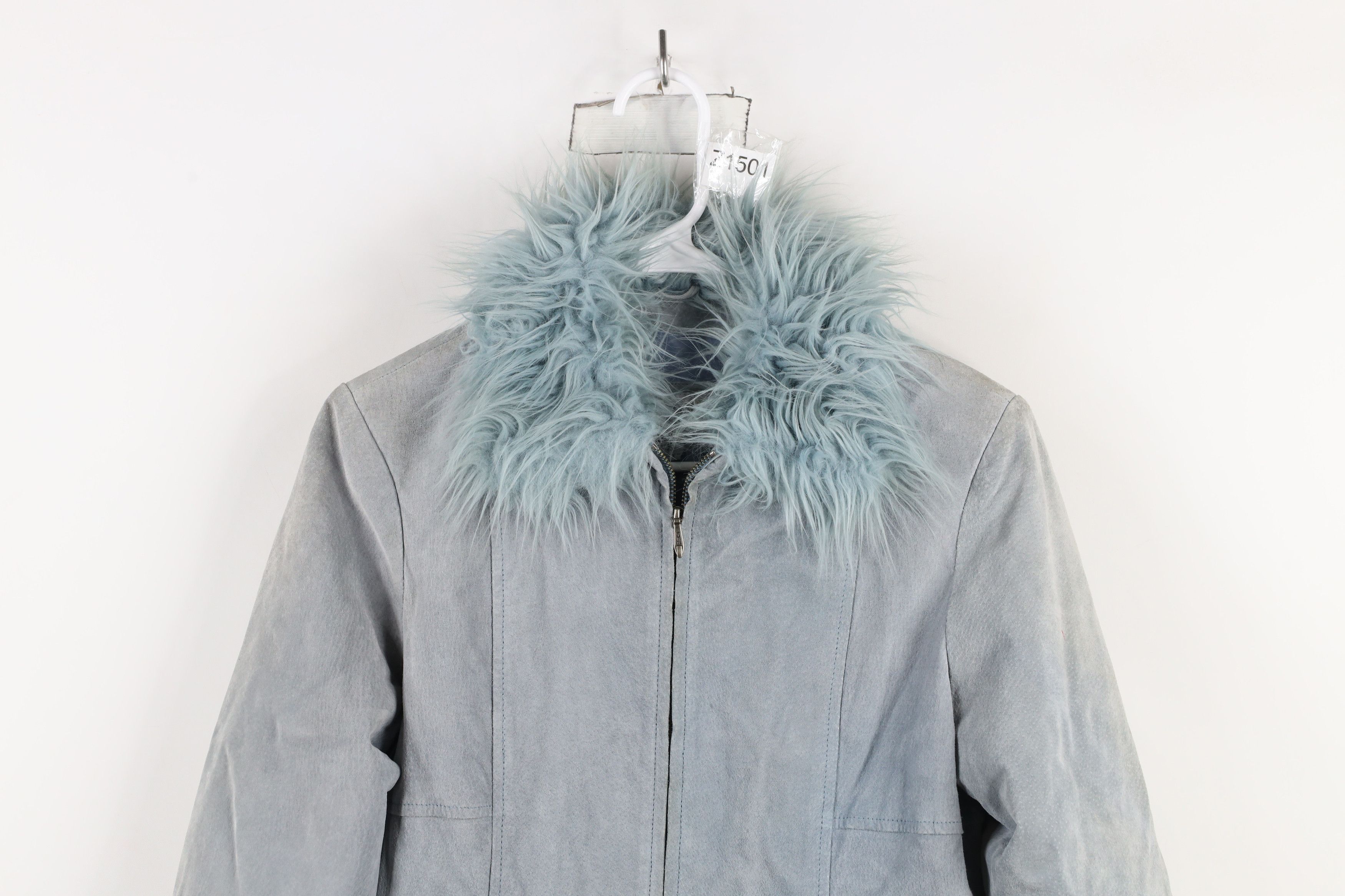 Vintage Deadstock Vintage 90s Streetwear Penny Lane Jacket Shag Blue Size S / US 4 / IT 40 - 2 Thumbnail