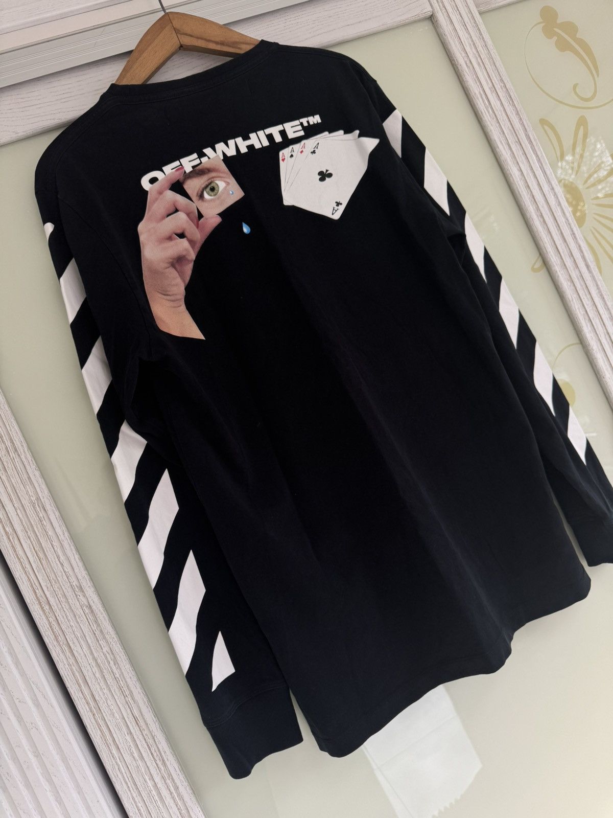 Off-White Off White x Virgil Abloh Hand Card Long Sleeve Tee Black Size US L / EU 52-54 / 3 - 5 Thumbnail