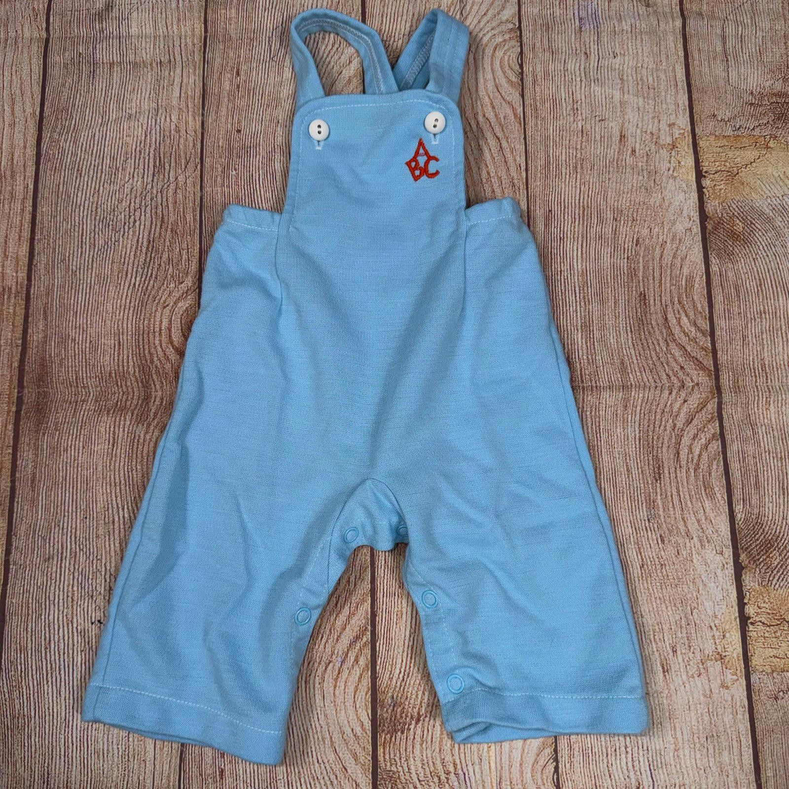 Other Vintage Carter's 6 Month Baby Blue Overalls Size ONE SIZE - 1 Thumbnail