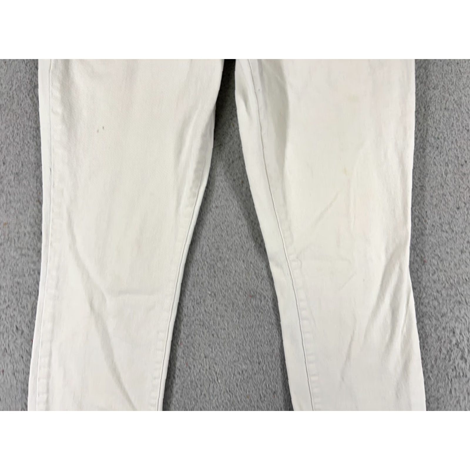 Vintage LEI Jeans Womens 3 White Denim Skinny Low Rise Embroidered 26x28 Distressed 5-Pocket Designer American Classic Logo Vintage No Size 26" / US 2 / IT 38 - 3 Thumbnail