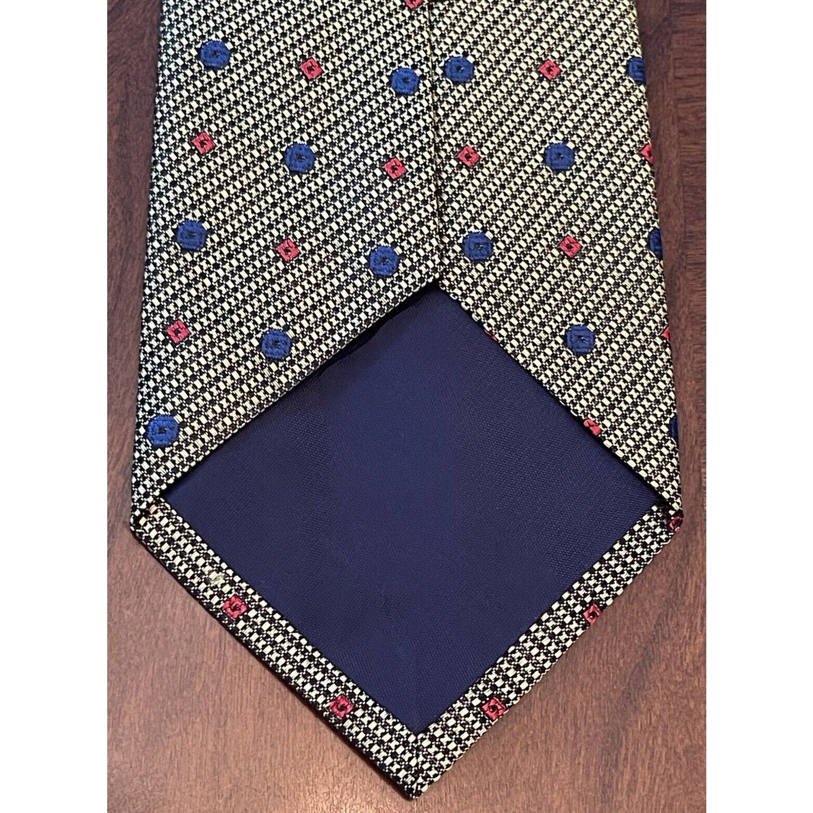 Jos. A. Bank Corporate Collection Jos. A. Bank Gold Blue Hand Made Silk Size ONE SIZE - 2 Thumbnail