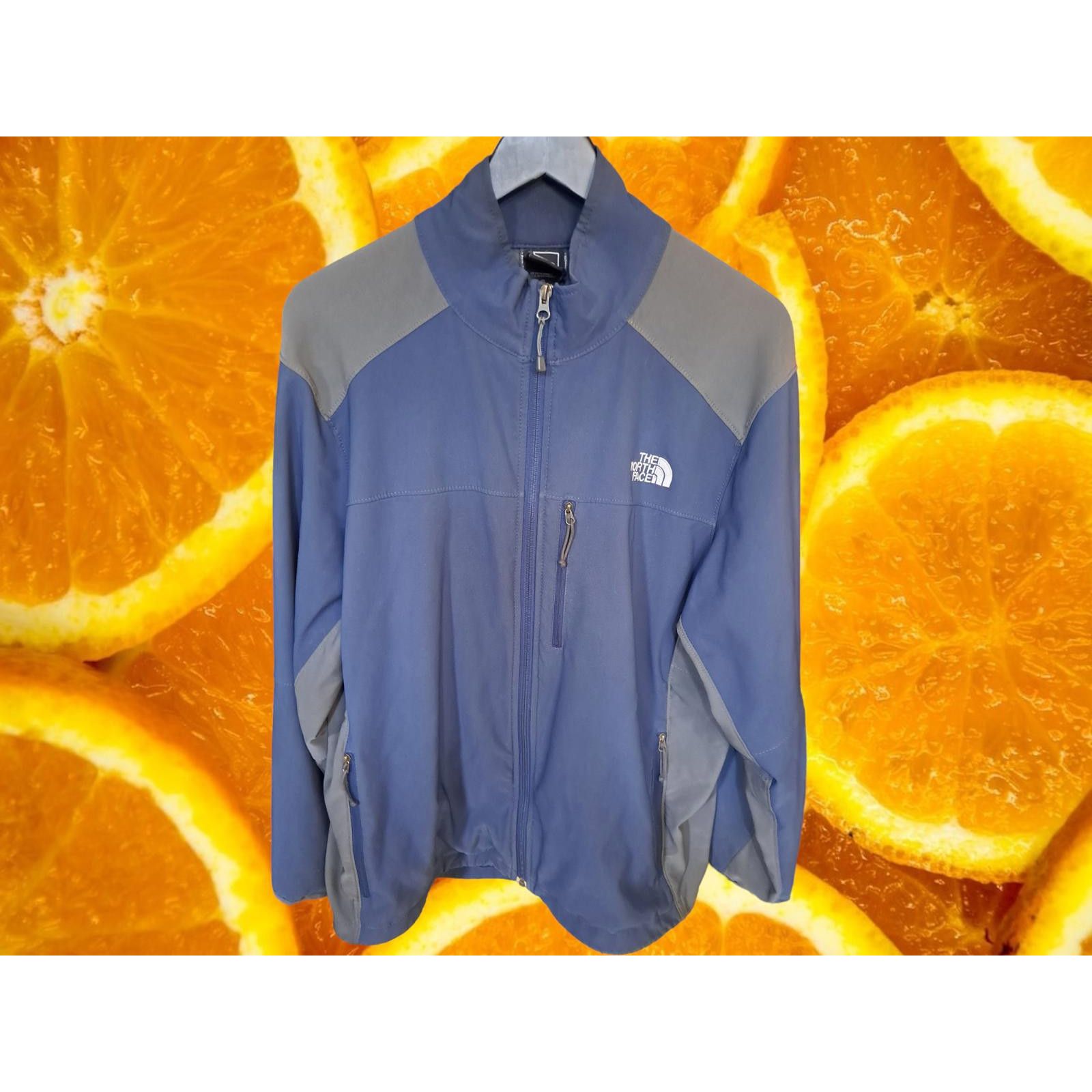 The North Face The North Face Blue and Gray Full Zip Jacket Size Large Size US L / EU 52-54 / 3 - 1 Thumbnail