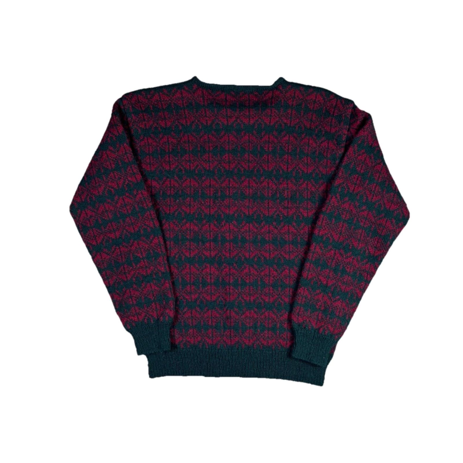 Vintage VINTAGE Women’s Sweater Knit Striped Pattern Red 1990s Adult Small Pullover Size S / US 4 / IT 40 - 2 Thumbnail