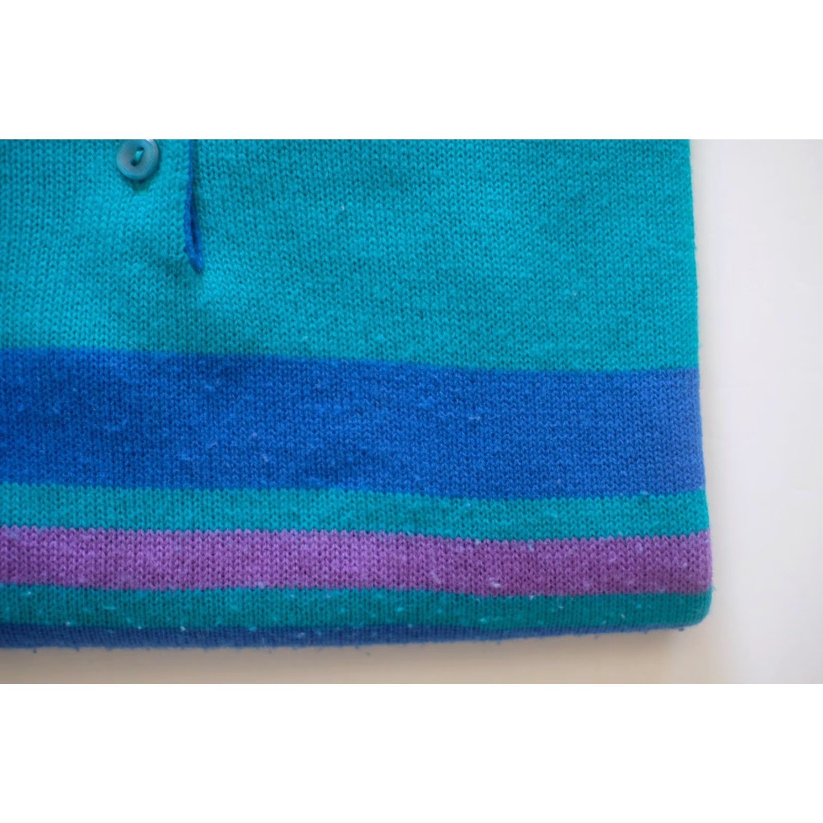Eileen Fisher VINTAGE EILEEN POLAND MADE SWEATSHIRT GREEN STRIPED ACRYLIC WOMEN SZ M Size US M / EU 48-50 / 2 - 4 Thumbnail