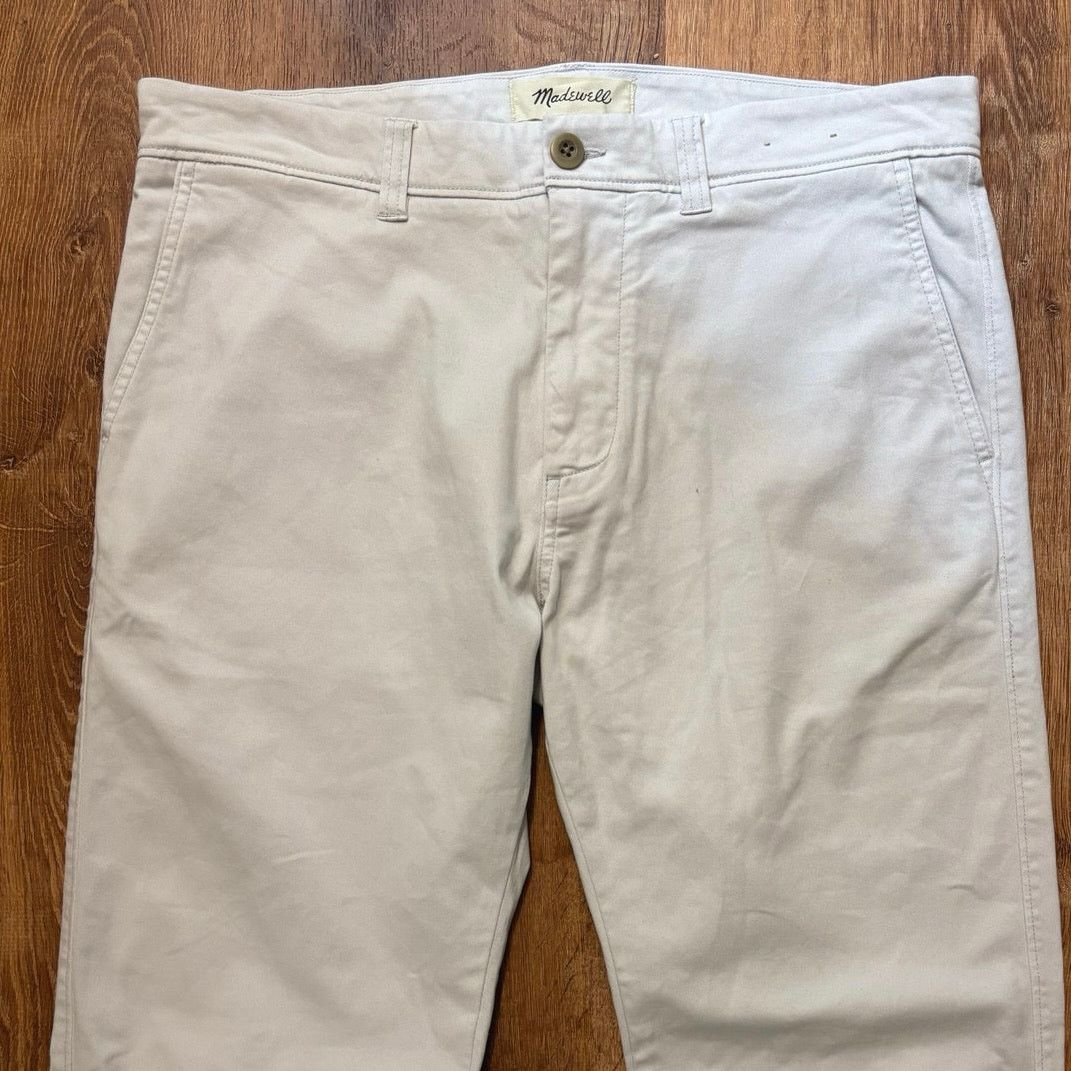 Madewell NWOT Madewell Penn Slim Chino Pants In Grey Dove Size 33x30 Size US 33 - 4 Thumbnail
