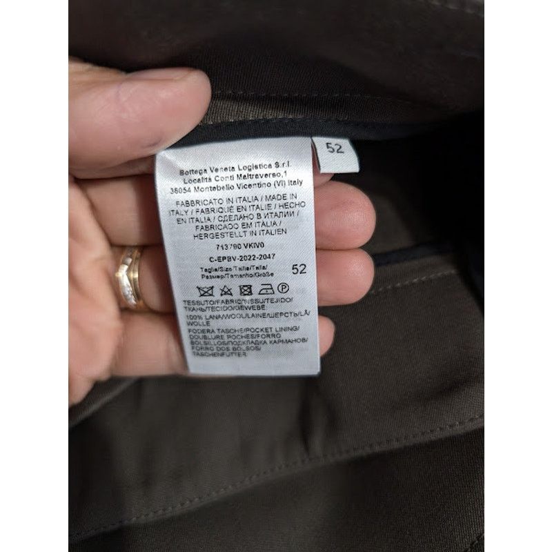 Bottega Veneta o1rshd1 Compact Wool Trousers in Olive Size US 36 / EU 52 - 17 Thumbnail