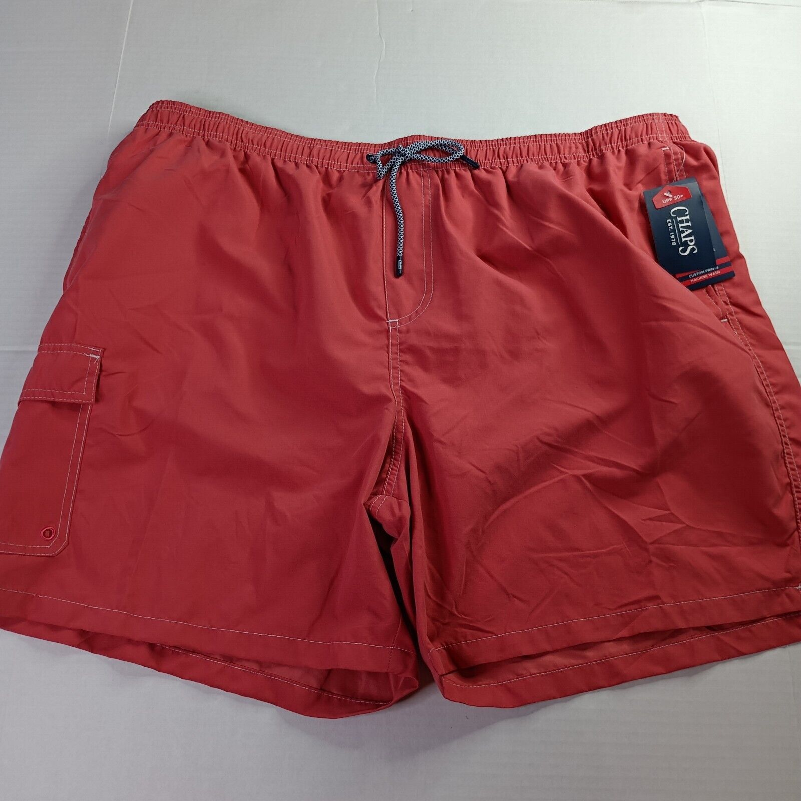 Chaps Chaps Swim Trunks Shorts Men's 3XL Red Rouge Brief Lining Size US 44 / EU 60 - 1 Thumbnail