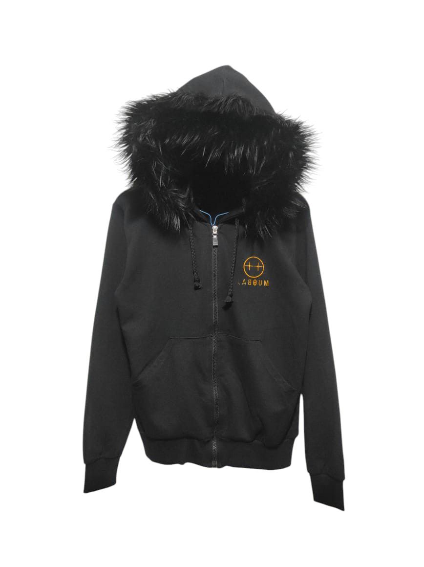 Japanese Brand Laboum black zip fur hoodie LGB style Size US S / EU 44-46 / 1 - 1 Thumbnail