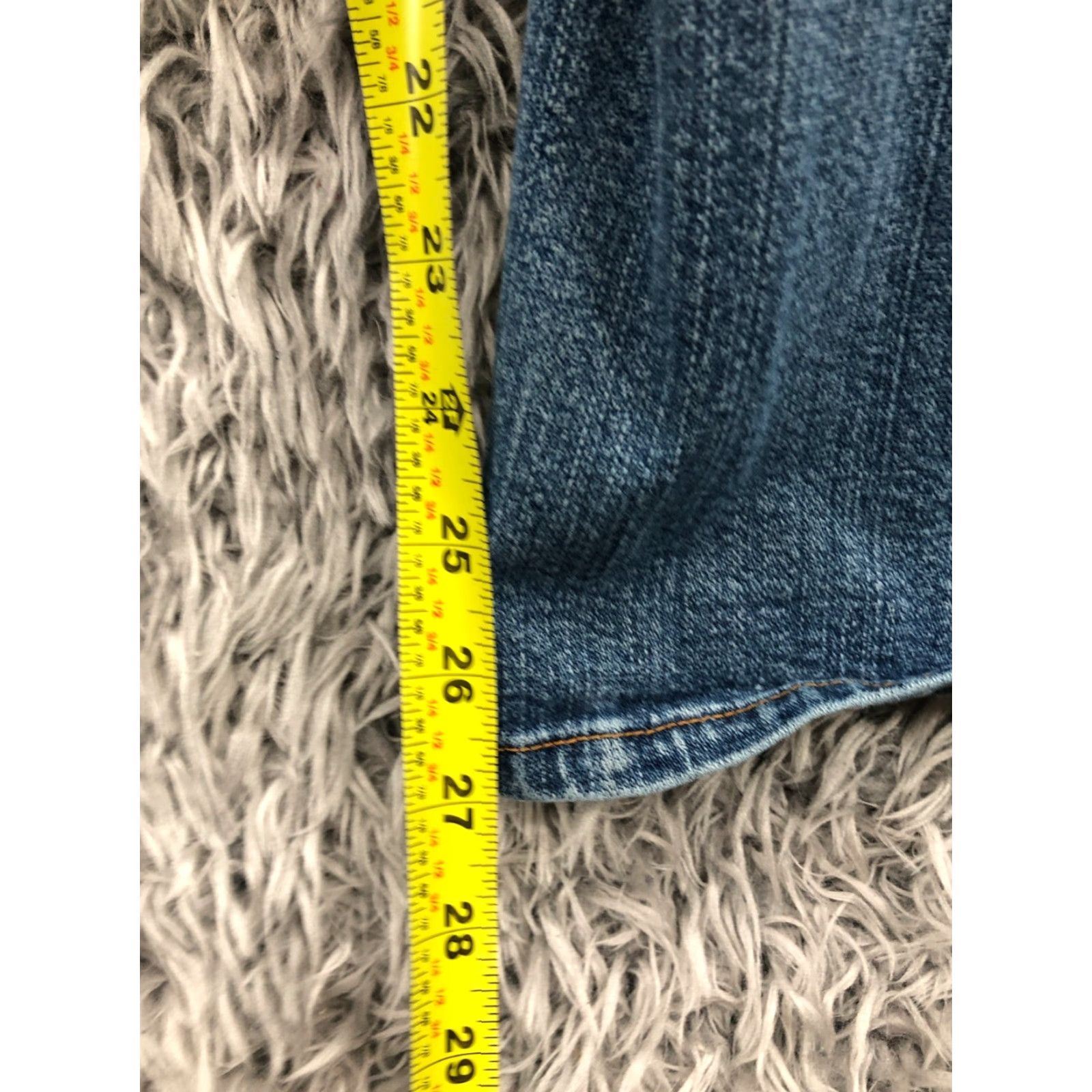 Vintage New York & Company Jeans Petite Womens Size 10P Medium Wash Blue Denim 5-Pocket Regular Fit Straight Zipper Button NY&C Size 32" / US 10 / IT 46 - 3 Thumbnail