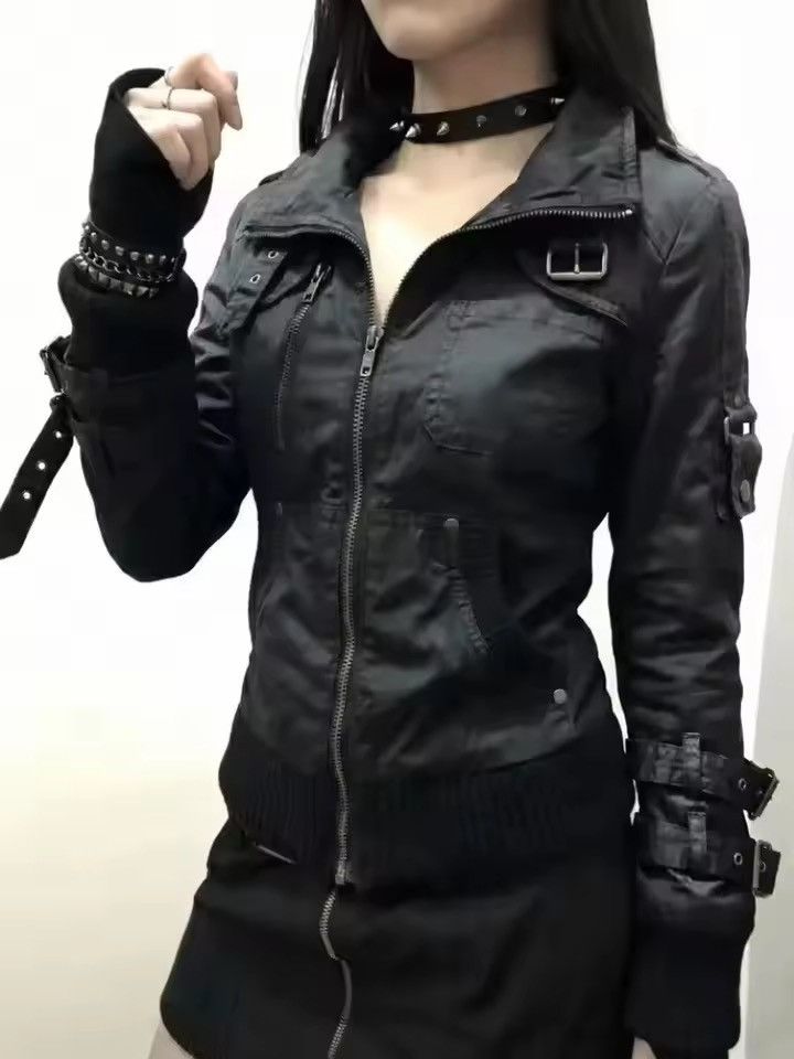Japanese Brand Cyber-Grunge Buckle Bomber Jacket - Techwear Utility Size M / US 6-8 / IT 42-44 - 1 Thumbnail