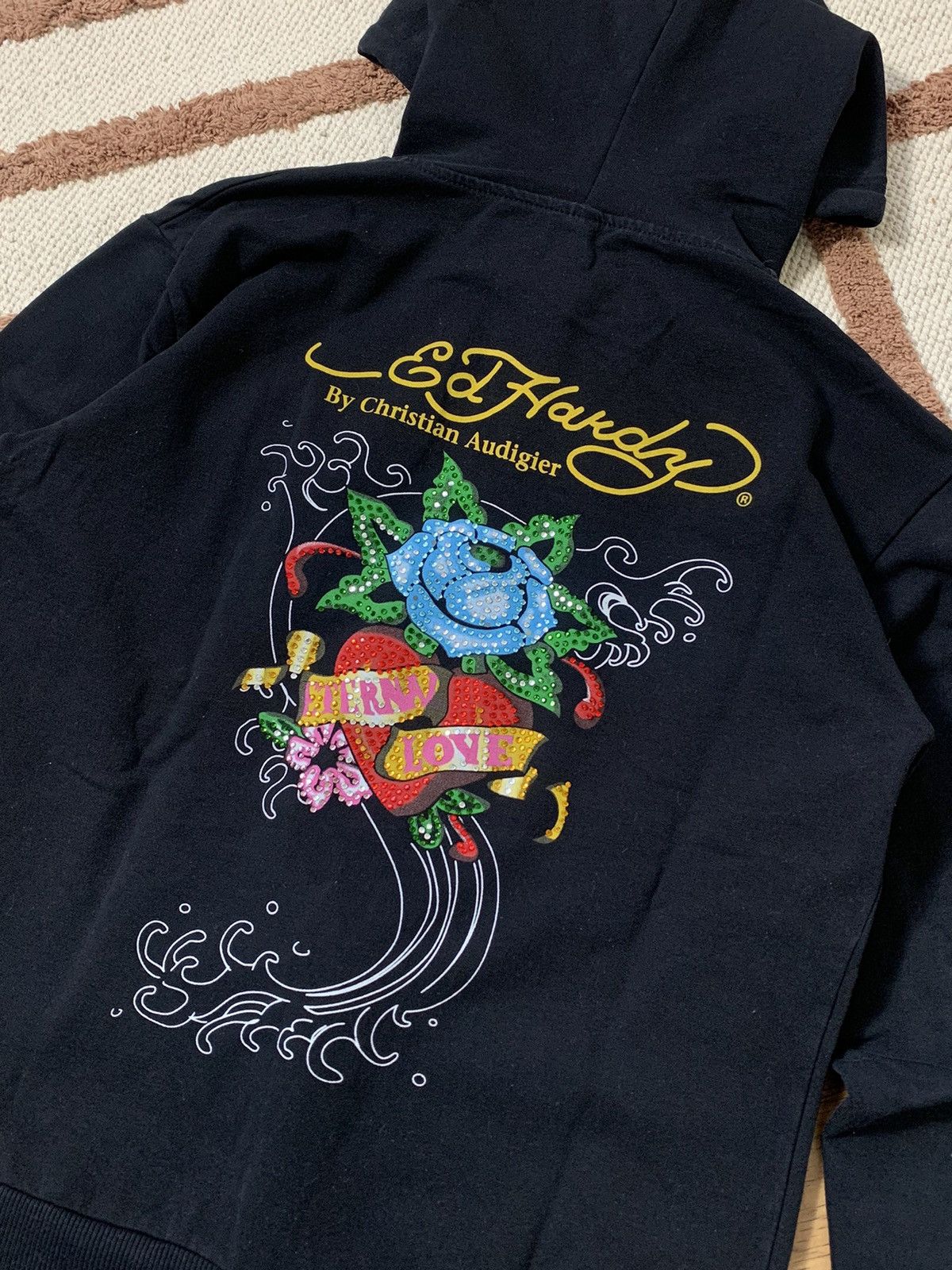 Ed Hardy VINTAGE ED HARDY BY CHRISTIAN AUDIGIER 2000s ZIP UP HOODIE Size L / US 10 / IT 46 - 4 Thumbnail