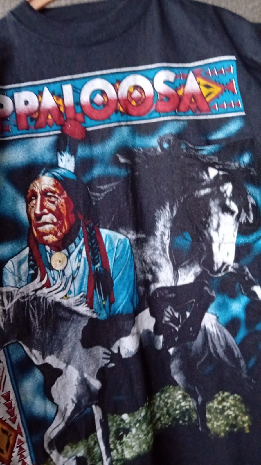 Vintage Appaloosa Aztec Stripe Native American Horses pocket tee XXL Size US XXL / EU 58 / 5 - 10 Thumbnail