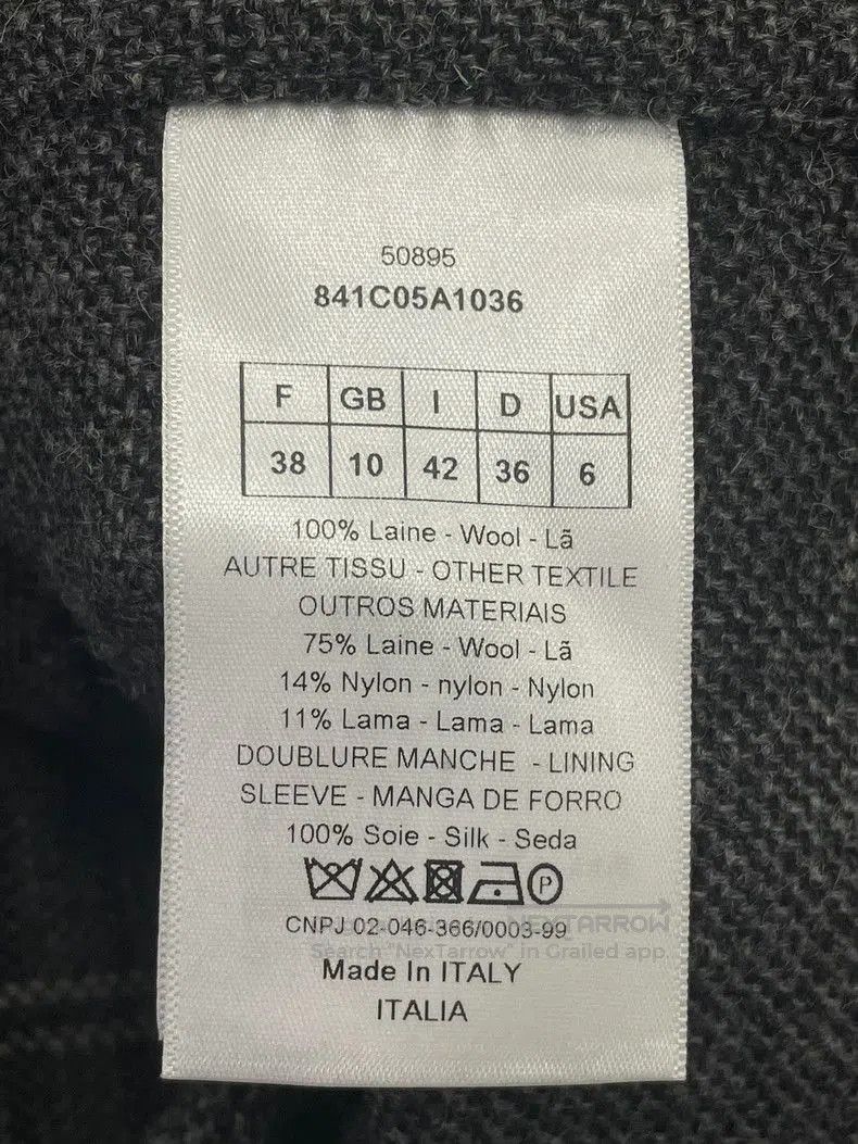 Dior Dior Gray Plaid Wool Double-Breasted Coat. Size US M / EU 48-50 / 2 - 5 Thumbnail