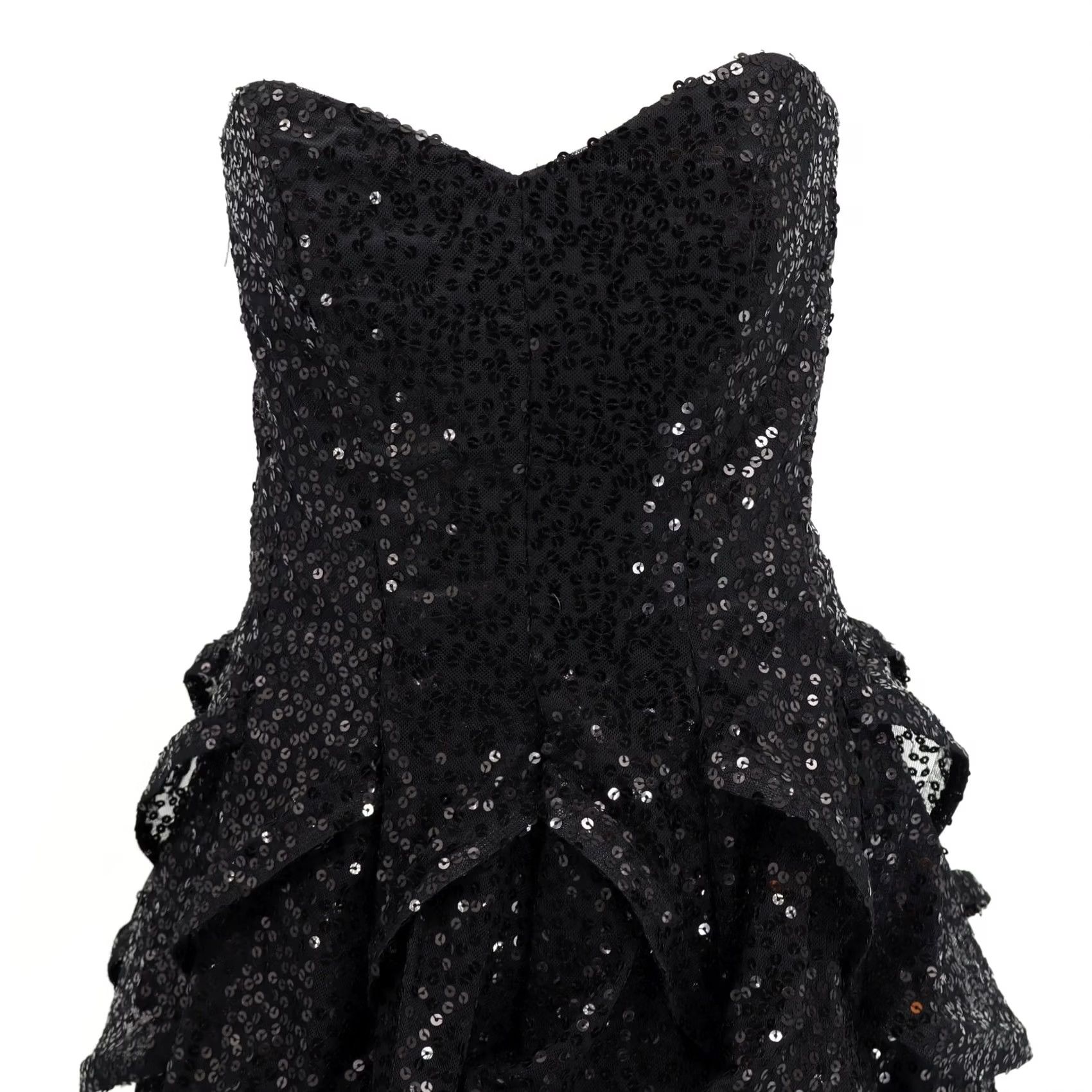 Betsey Johnson Betsey Johnson Women's Black Sequin Evening Prom New Years Eve Sz 6 Dress Size M / US 6-8 / IT 42-44 - 3 Thumbnail
