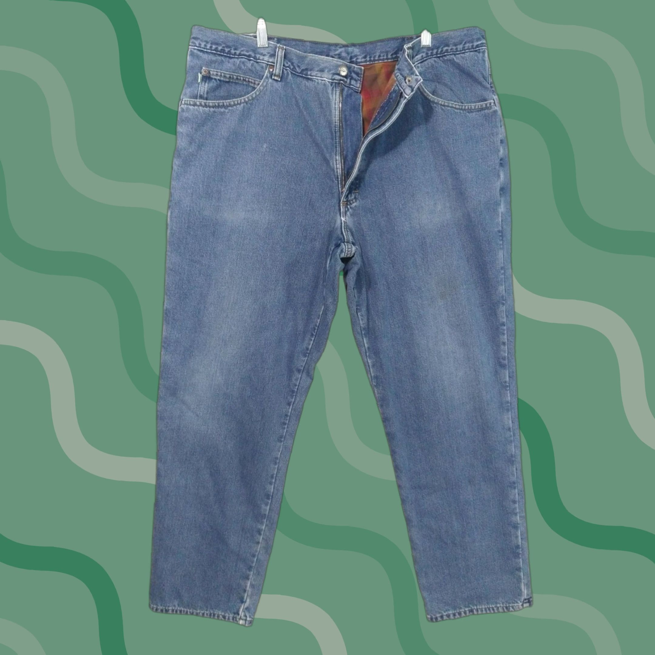 Vintage VINTAGE L.L. Bean Jeans Mens 42x32 Blue Denim Flannel Lined Classic Fit Medium Wash Jeans Size US 42 / EU 58 - 1 Thumbnail