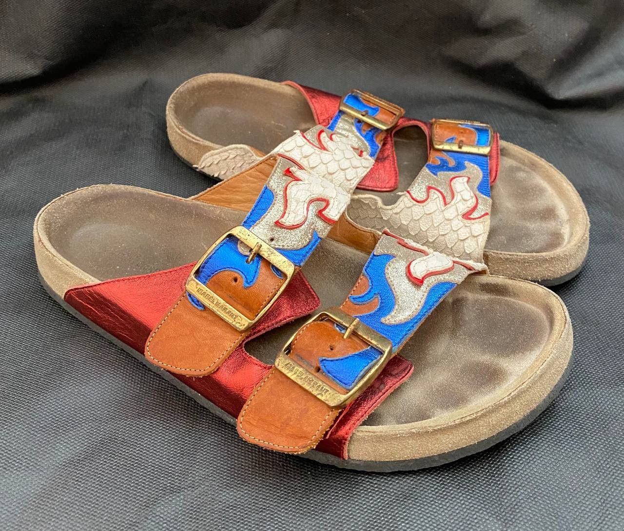 Isabel Marant 🔥 Isabel Marant Double-Buckle Flame Flat Sandal, Red Size US 5.5 / EU 38 - 10 Thumbnail